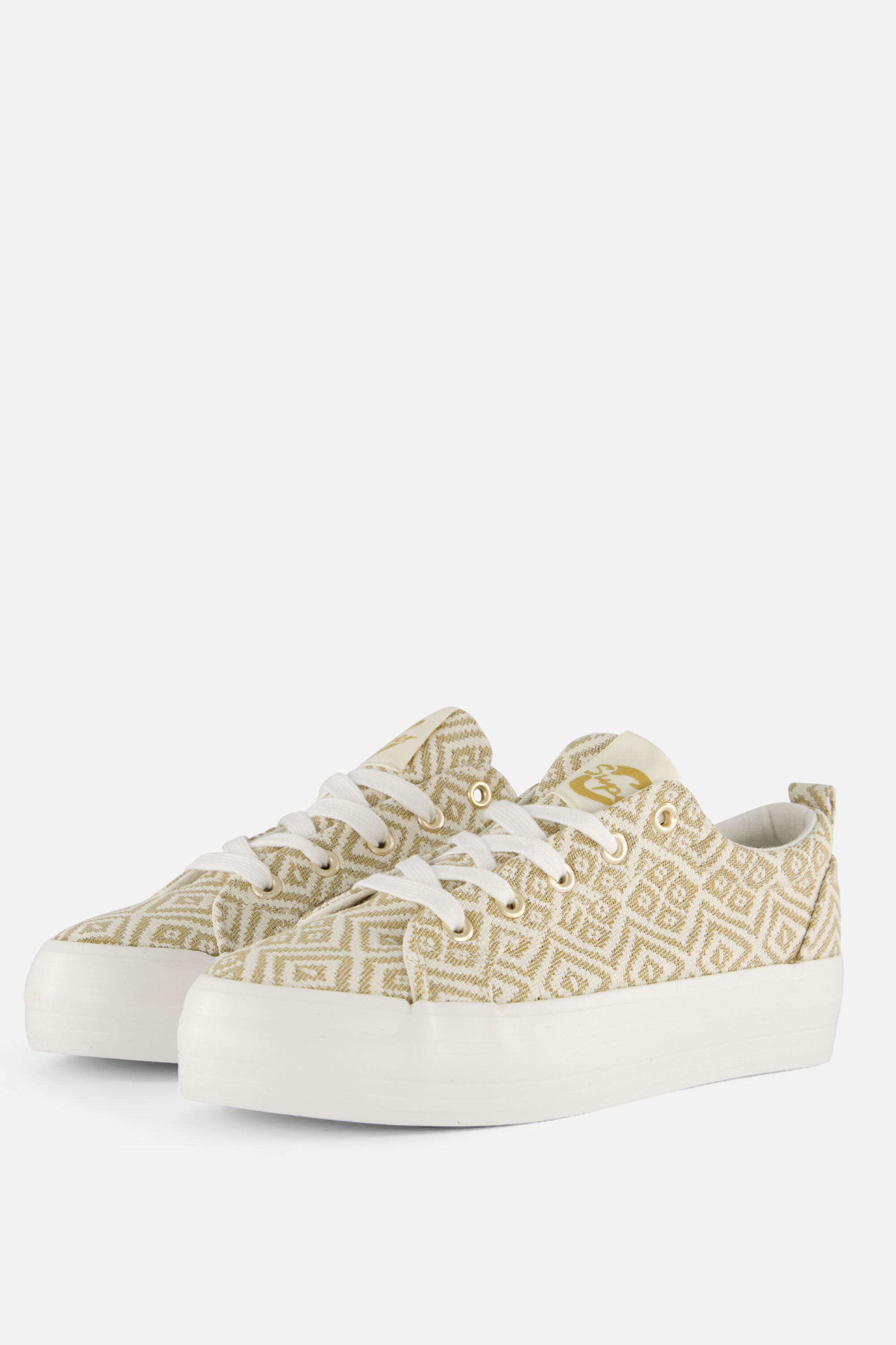 Supercracks Sneakers beige Textiel