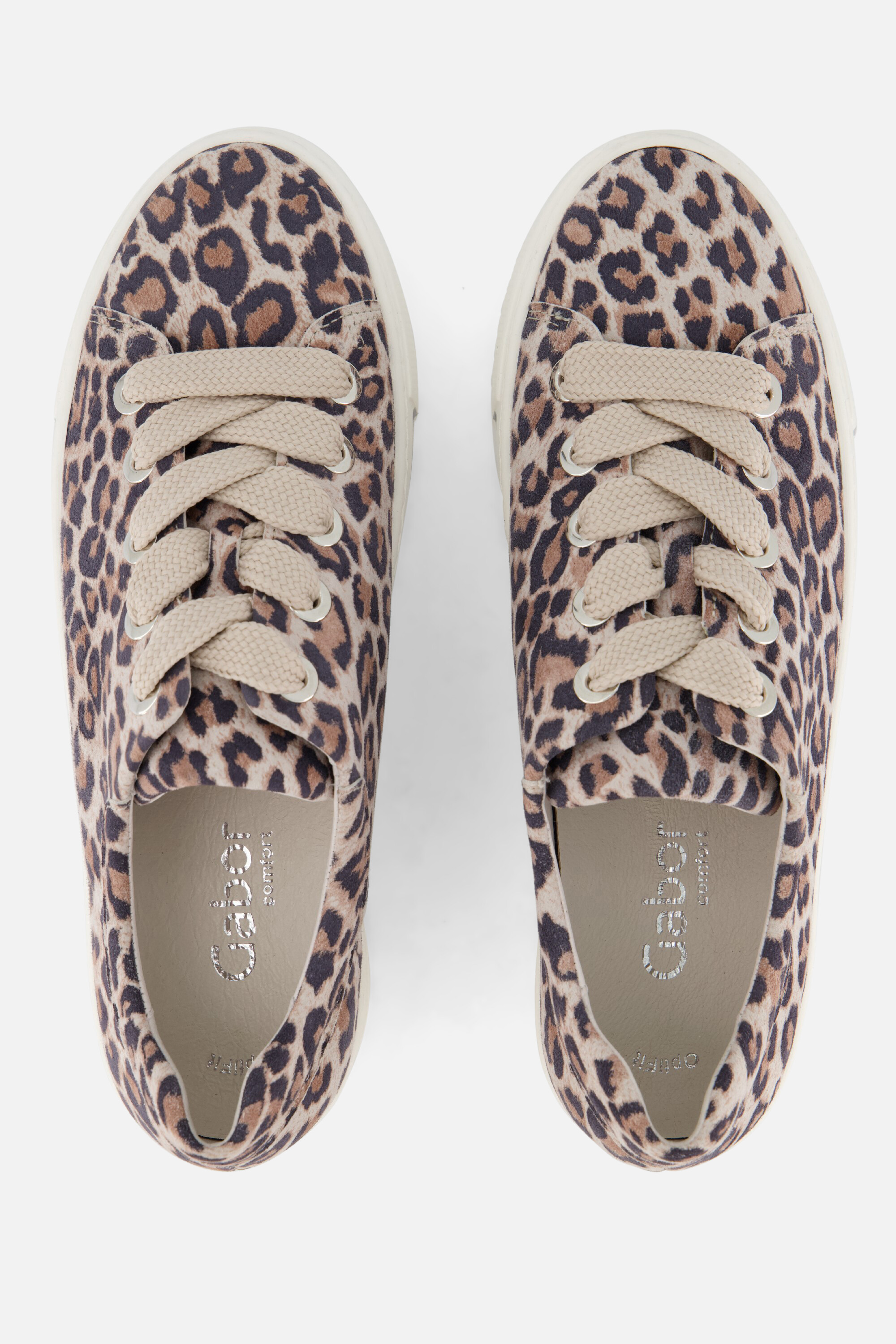 Gabor Leopard Sneakers beige Leer afbeelding 2