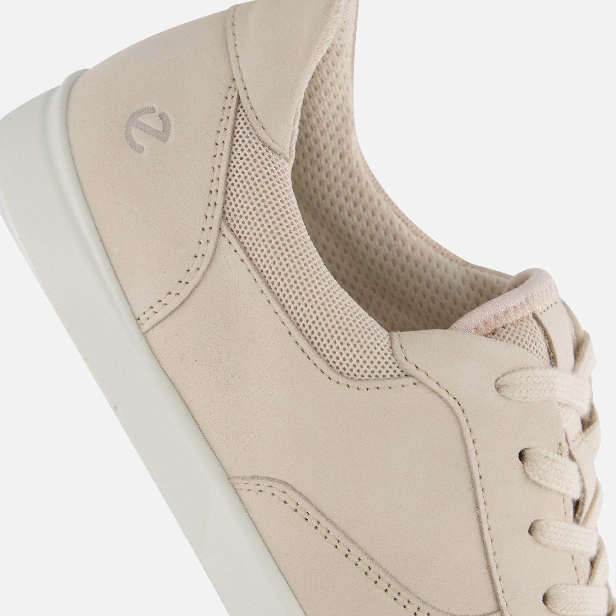 Ecco Leisure Sneakers Beige Leer afbeelding 4
