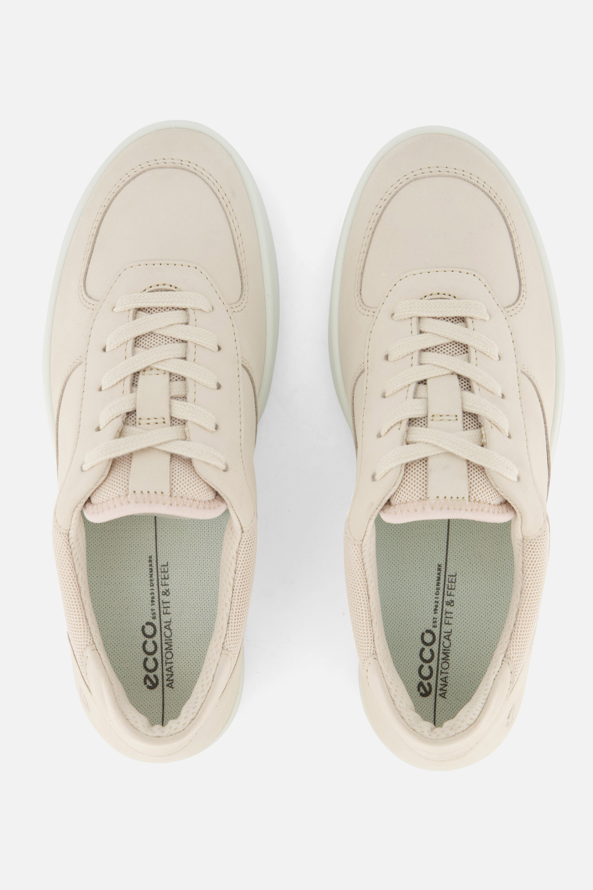 Ecco Leisure Sneakers Beige Leer afbeelding 2
