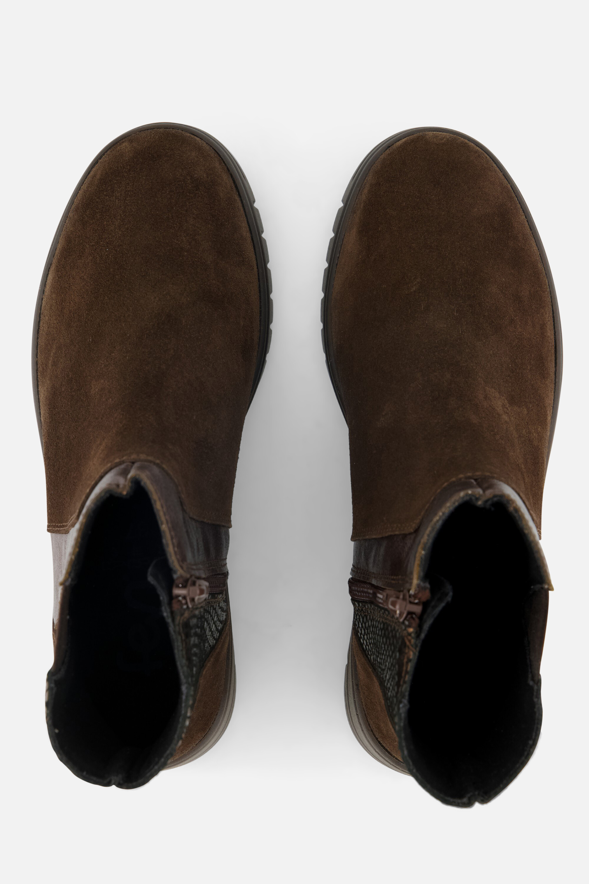 Feyn Enkellaarsjes bruin Suede afbeelding 2