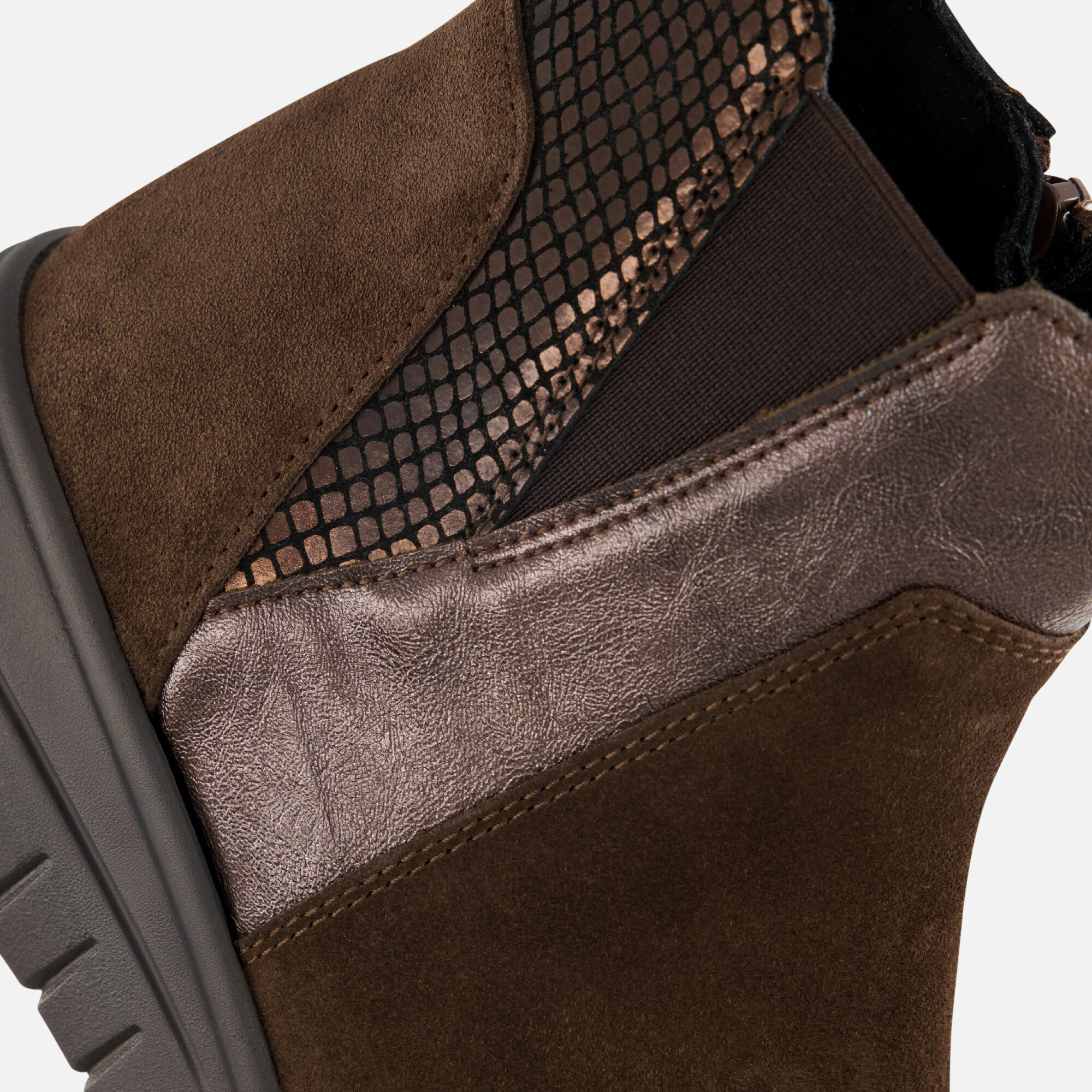 Feyn Enkellaarsjes bruin Suede afbeelding 4