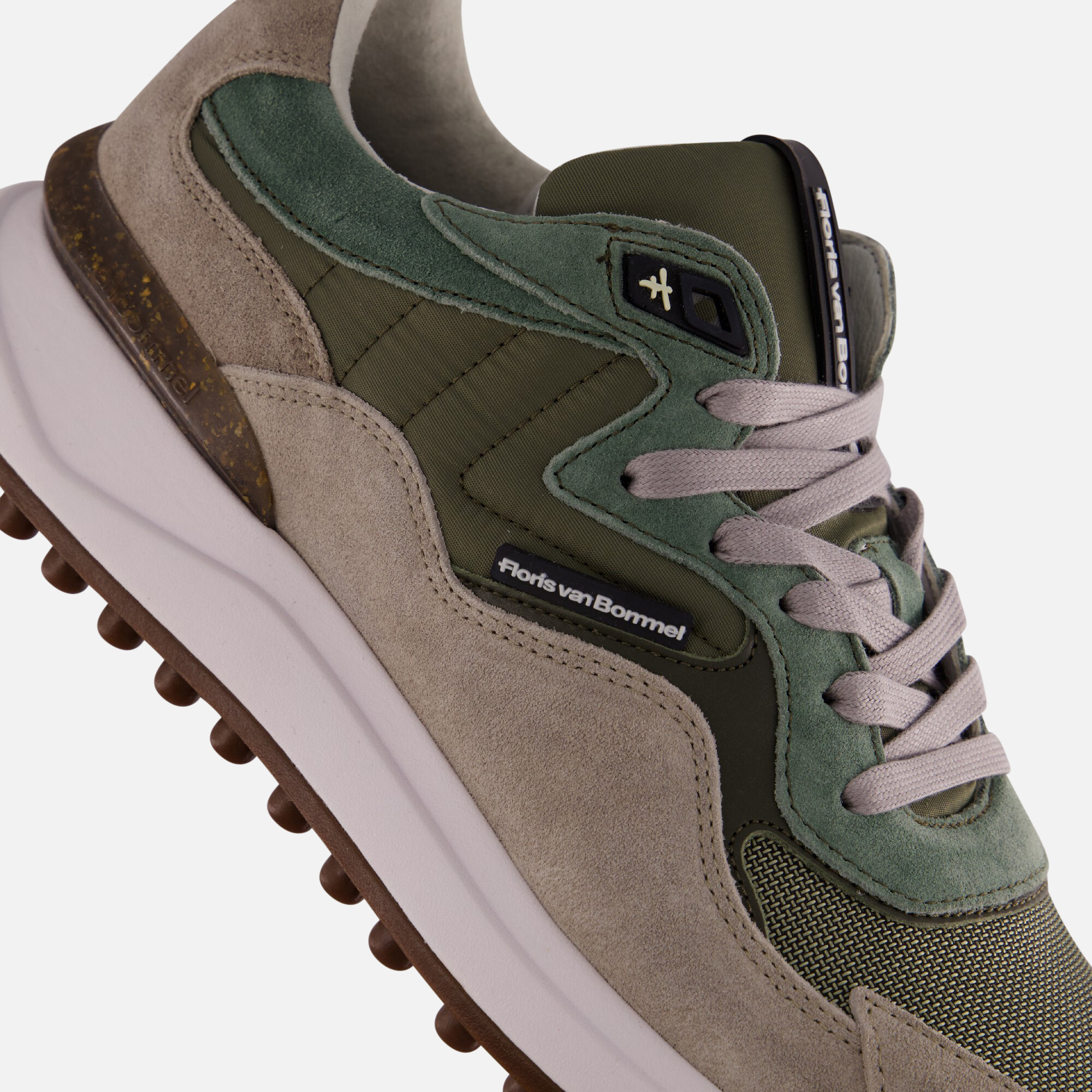 Floris van Bommel Noppi 20.06 Sneakers groen Suede afbeelding 4