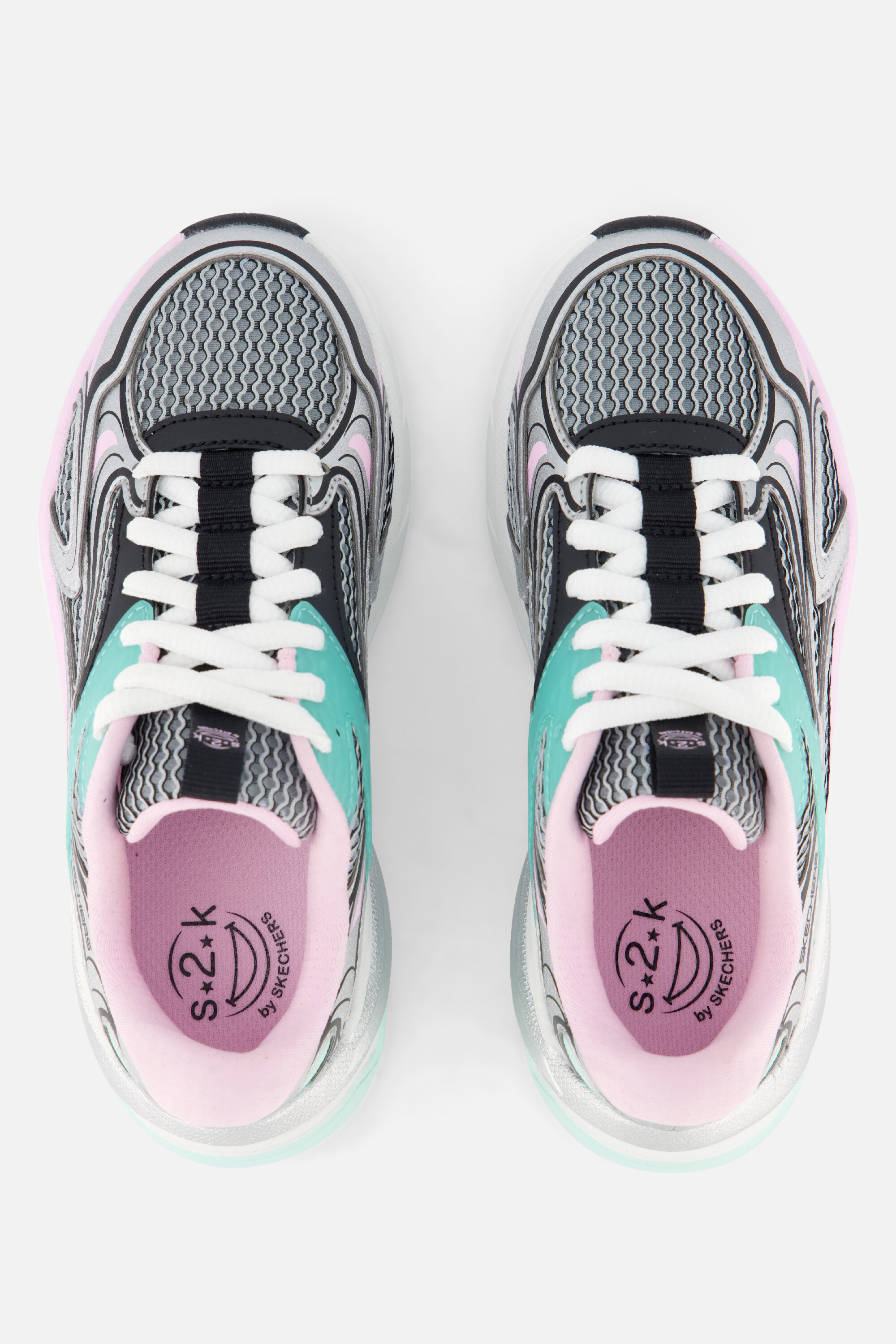 Skechers S2K Sneakers zilver Synthetisch afbeelding 3