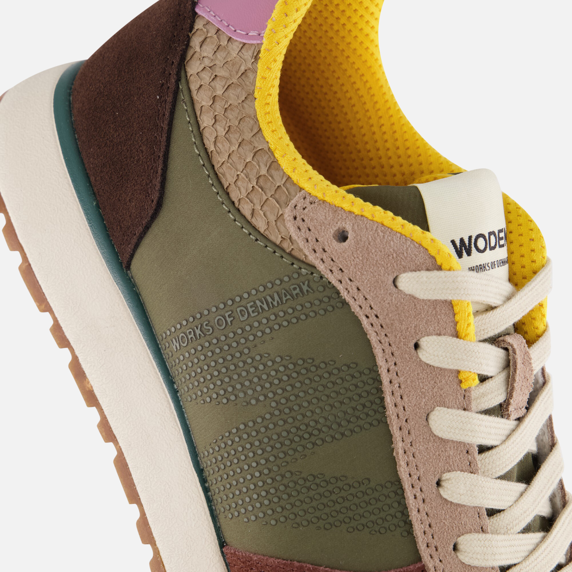 Woden Ronja Multi Sneakers bruin Suede afbeelding 4