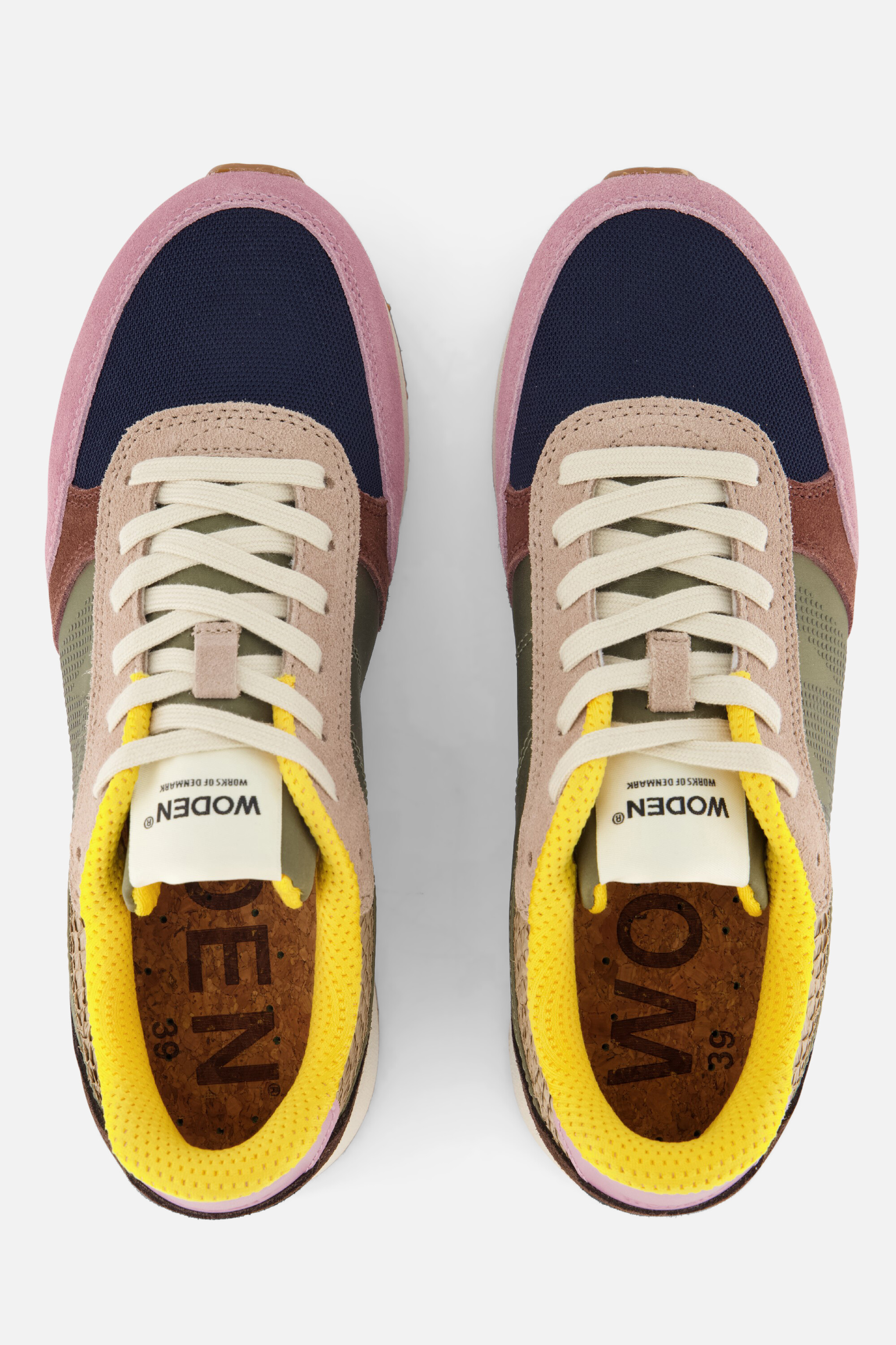 Woden Ronja Multi Sneakers bruin Suede afbeelding 2