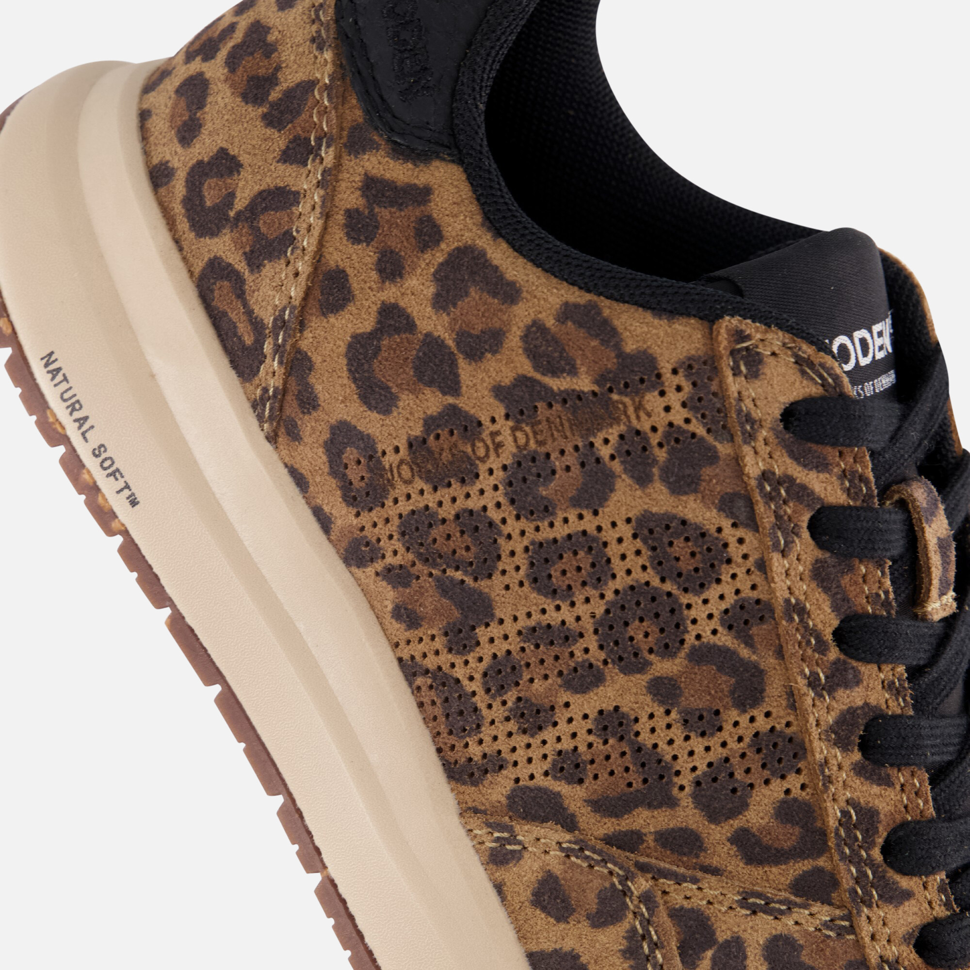 Woden Nicoline Leopard Sneakers bruin Suede afbeelding 4