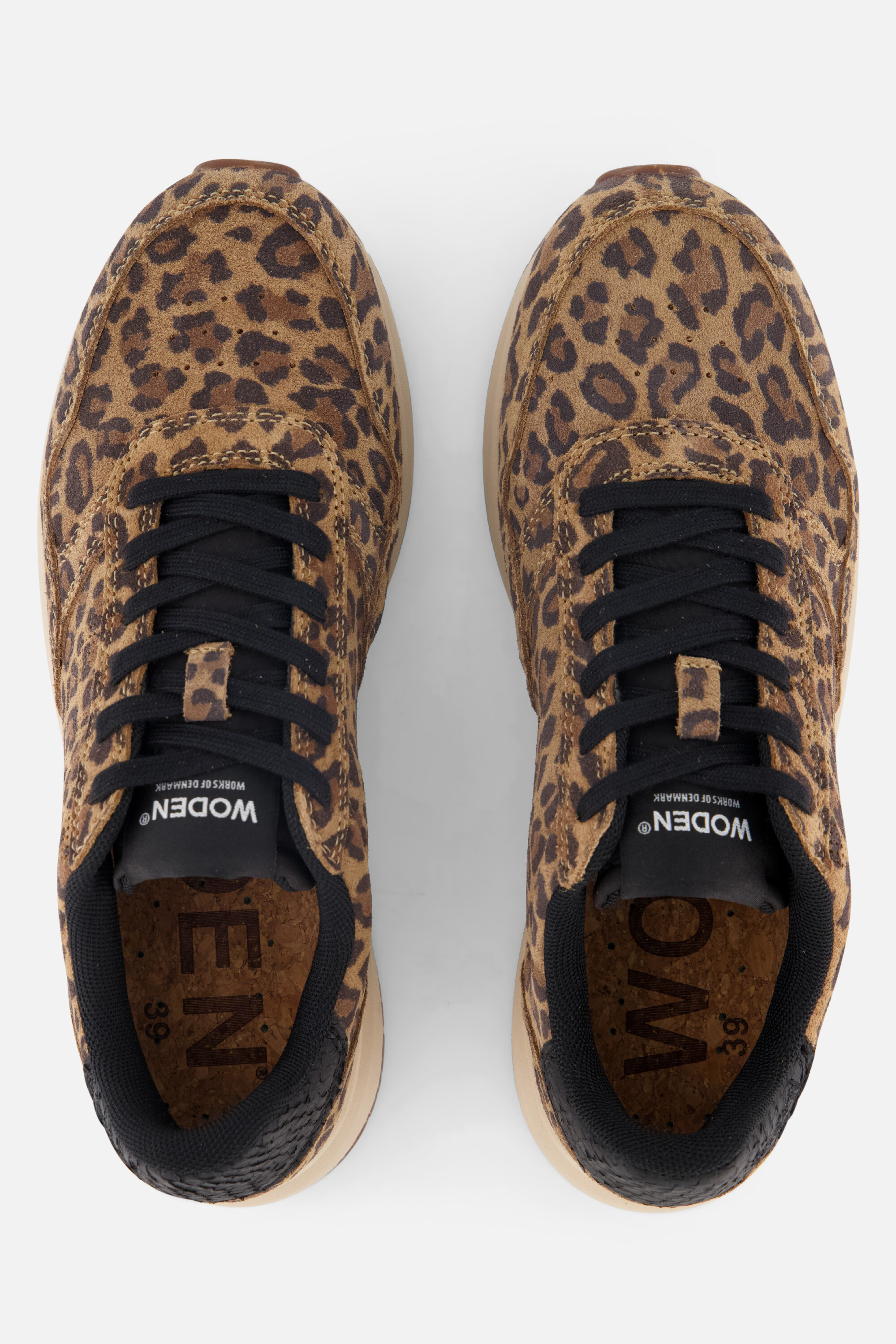 Woden Nicoline Leopard Sneakers bruin Suede afbeelding 2
