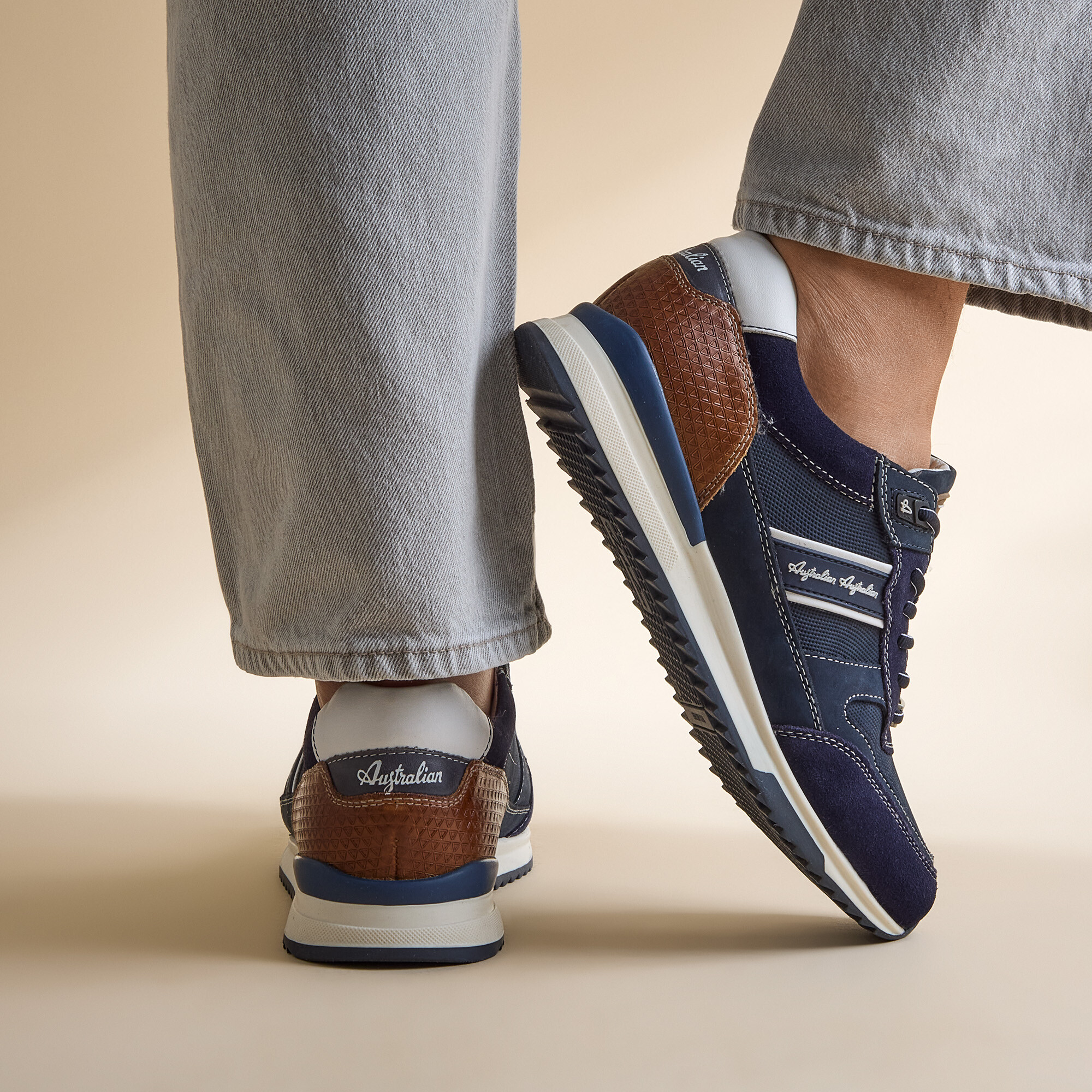 Australian Filmon Sneakers blauw Leer