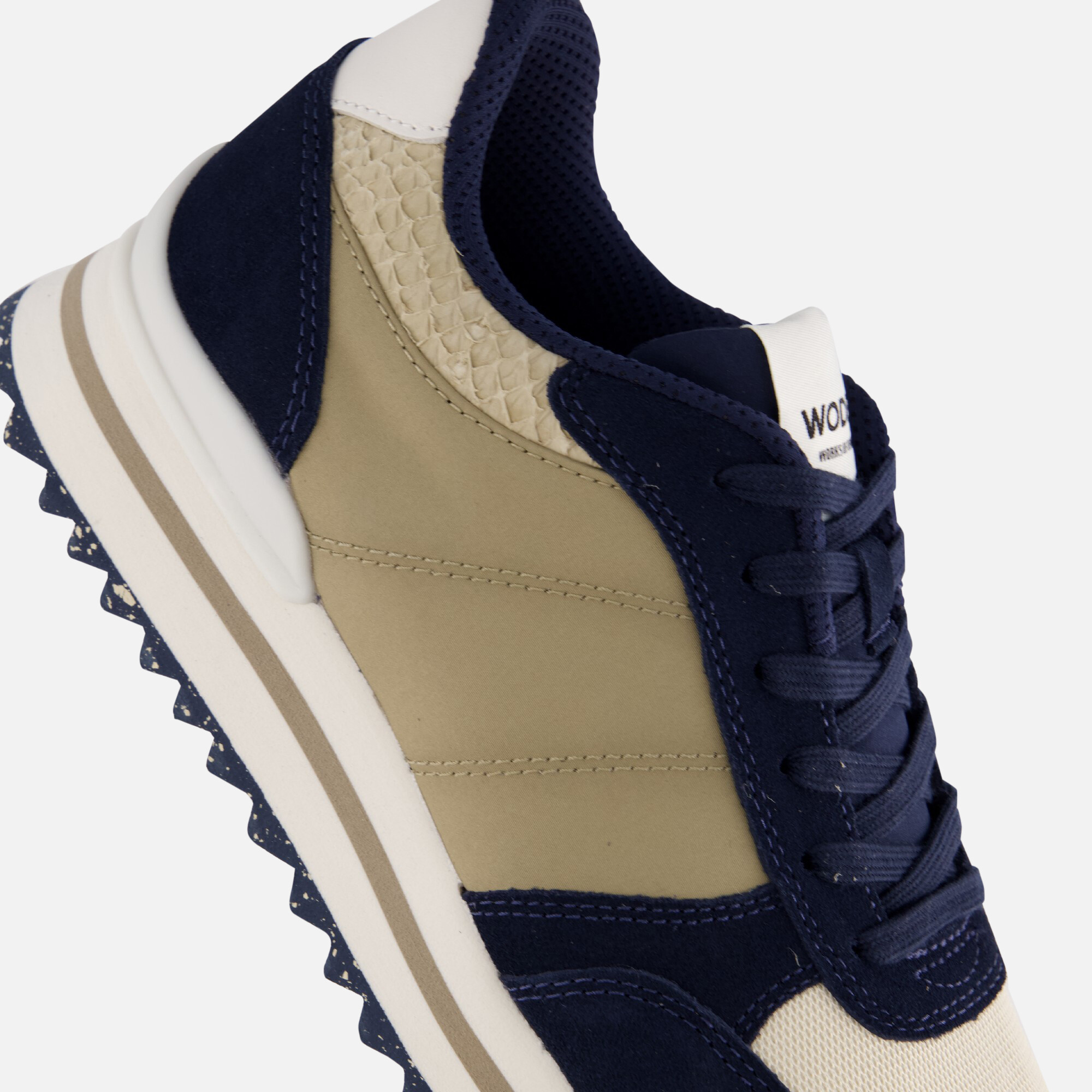 Woden Ronja Plateau Sneakers blauw Leer afbeelding 4