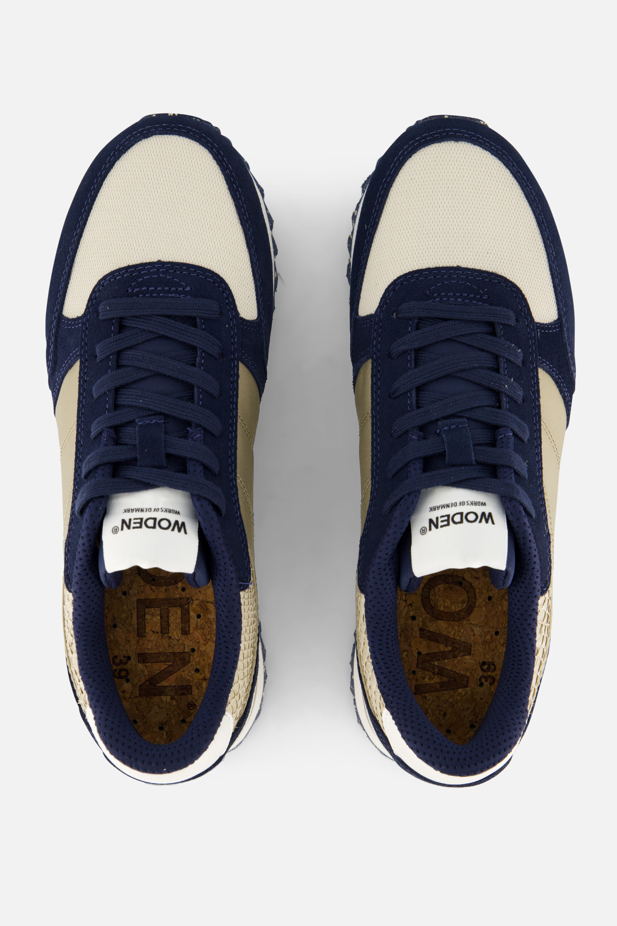 Woden Ronja Plateau Sneakers blauw Leer afbeelding 2
