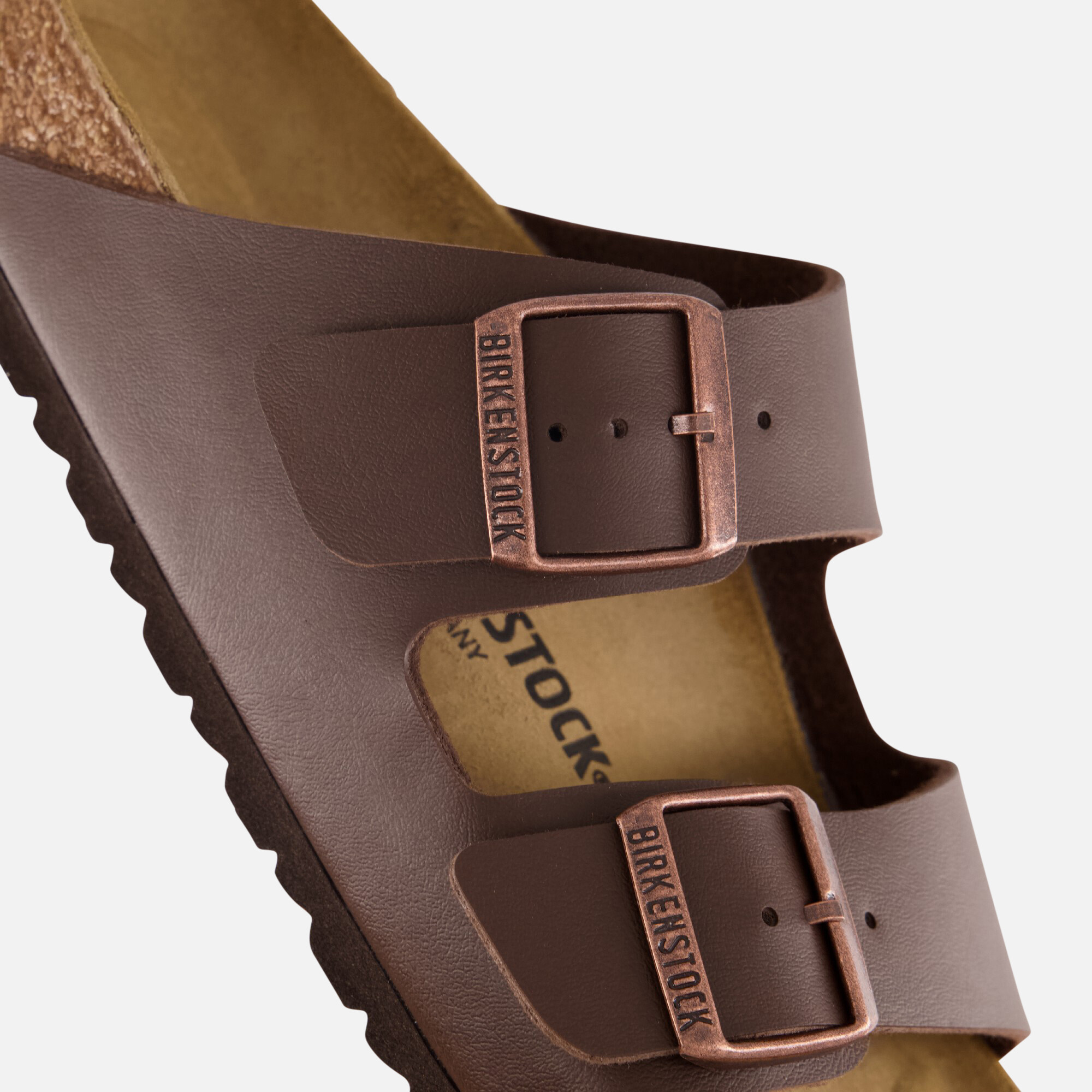 Birkenstock Arizona Slippers bruin Imitatieleer afbeelding 3