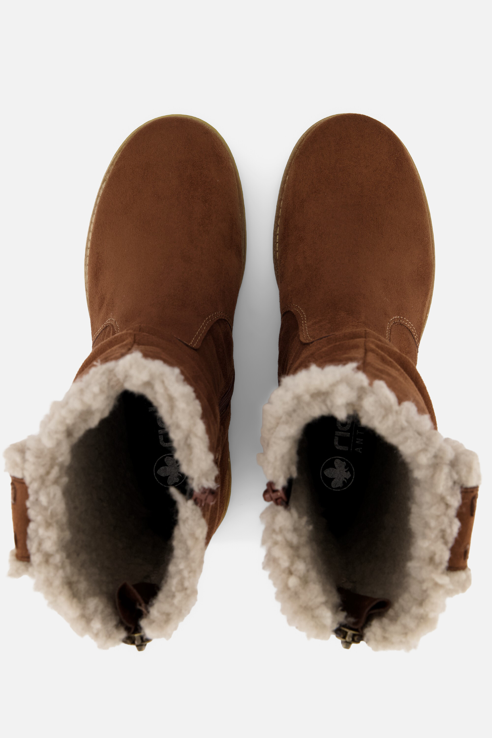 Rieker Enkellaarsjes cognac Imitatiesuede afbeelding 2