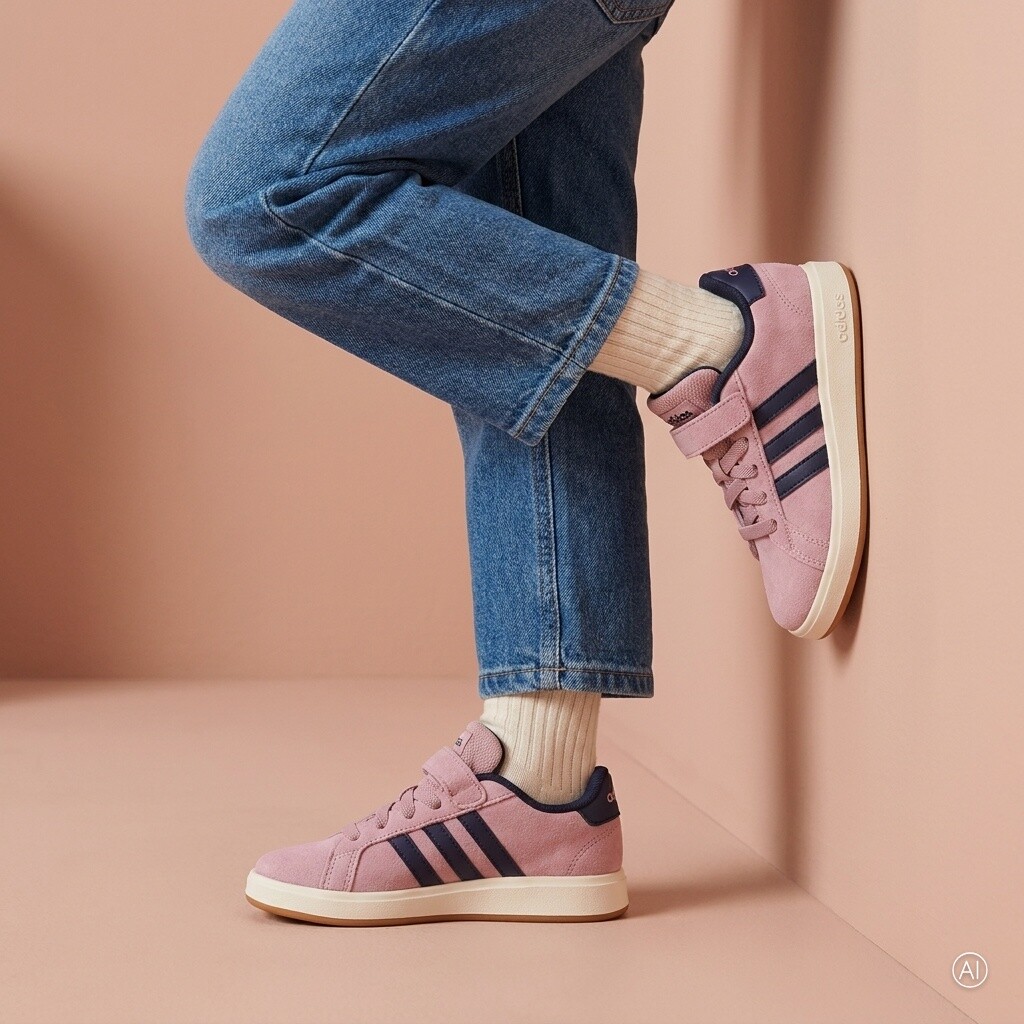 Adidas Adidas Grand Court 00 Sneakers roze Suède