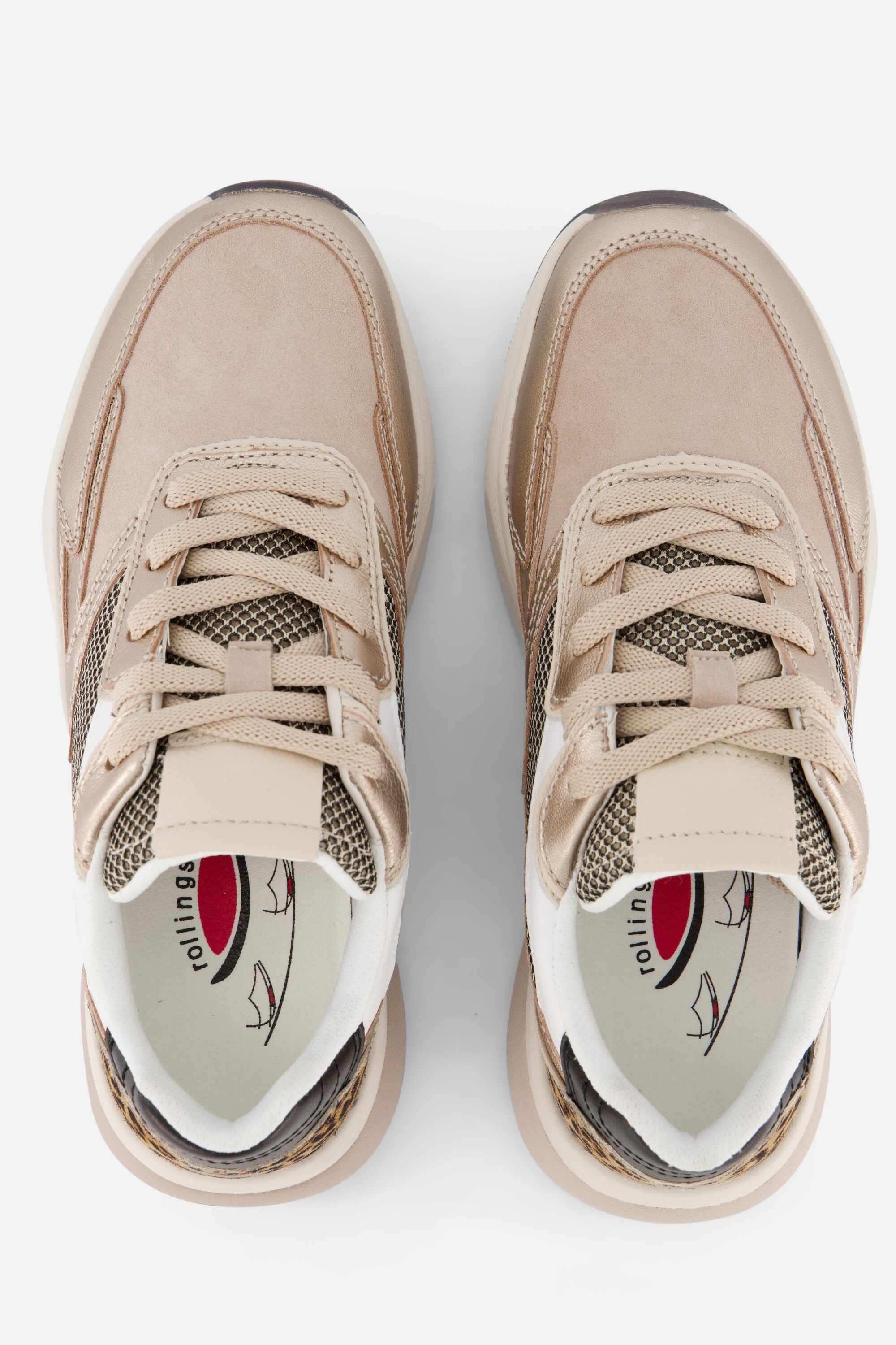 Gabor Rollingsoft Sneakers beige Leer afbeelding 2