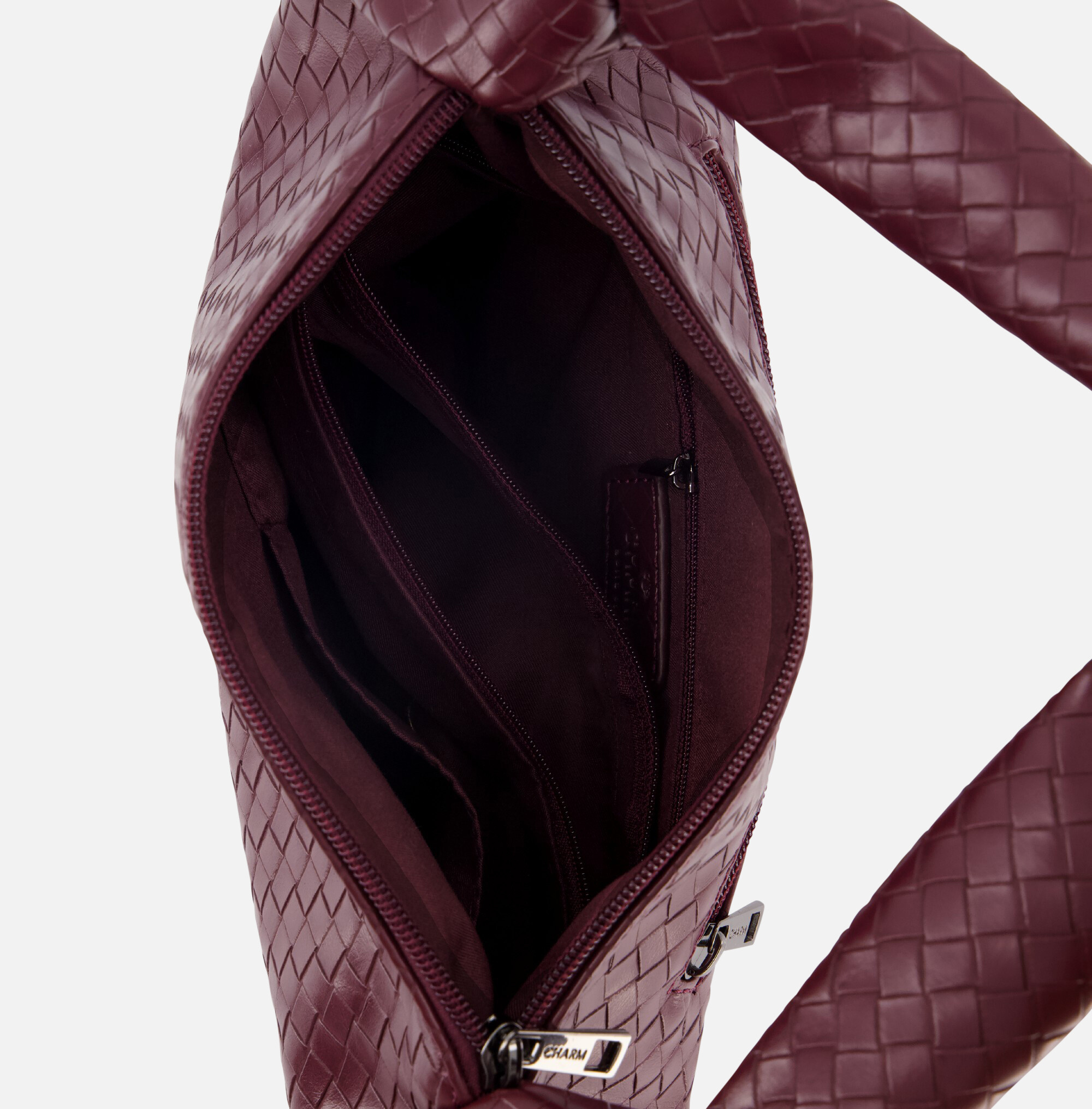Charm Schoudertas rood Imitatieleer afbeelding 3