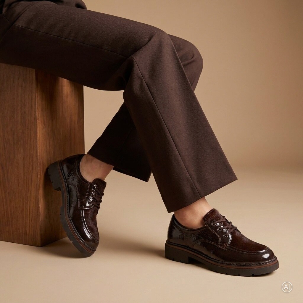 Feyn Veterschoenen brons - Maat 36