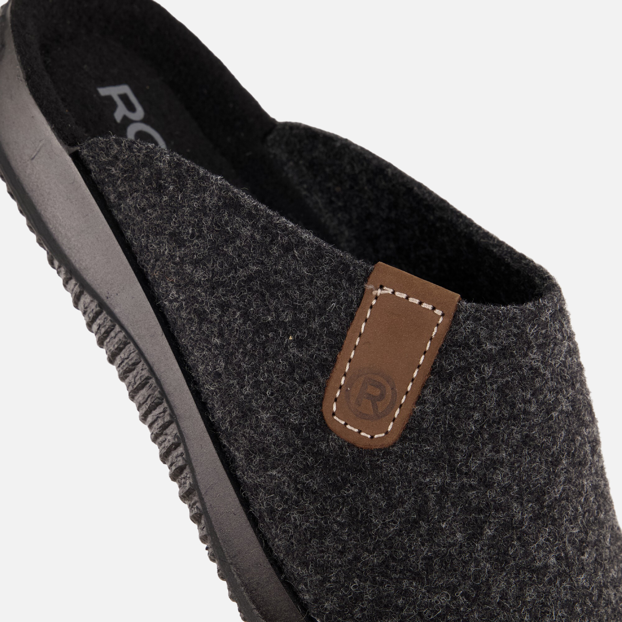 Rohde Soltau H Pantoffels antraciet Textiel afbeelding 3