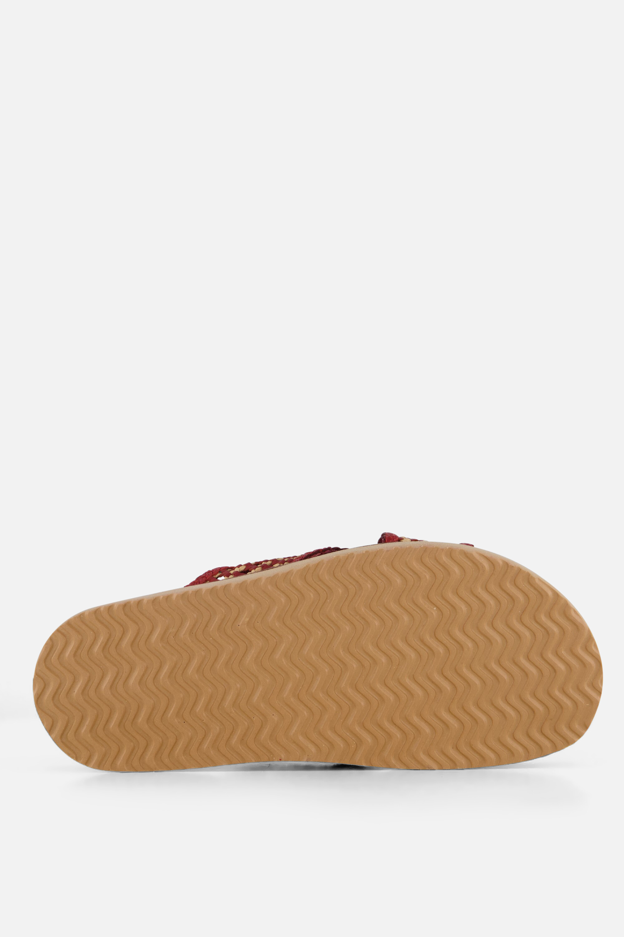 Cellini Raffia Slippers rood Textiel afbeelding 3