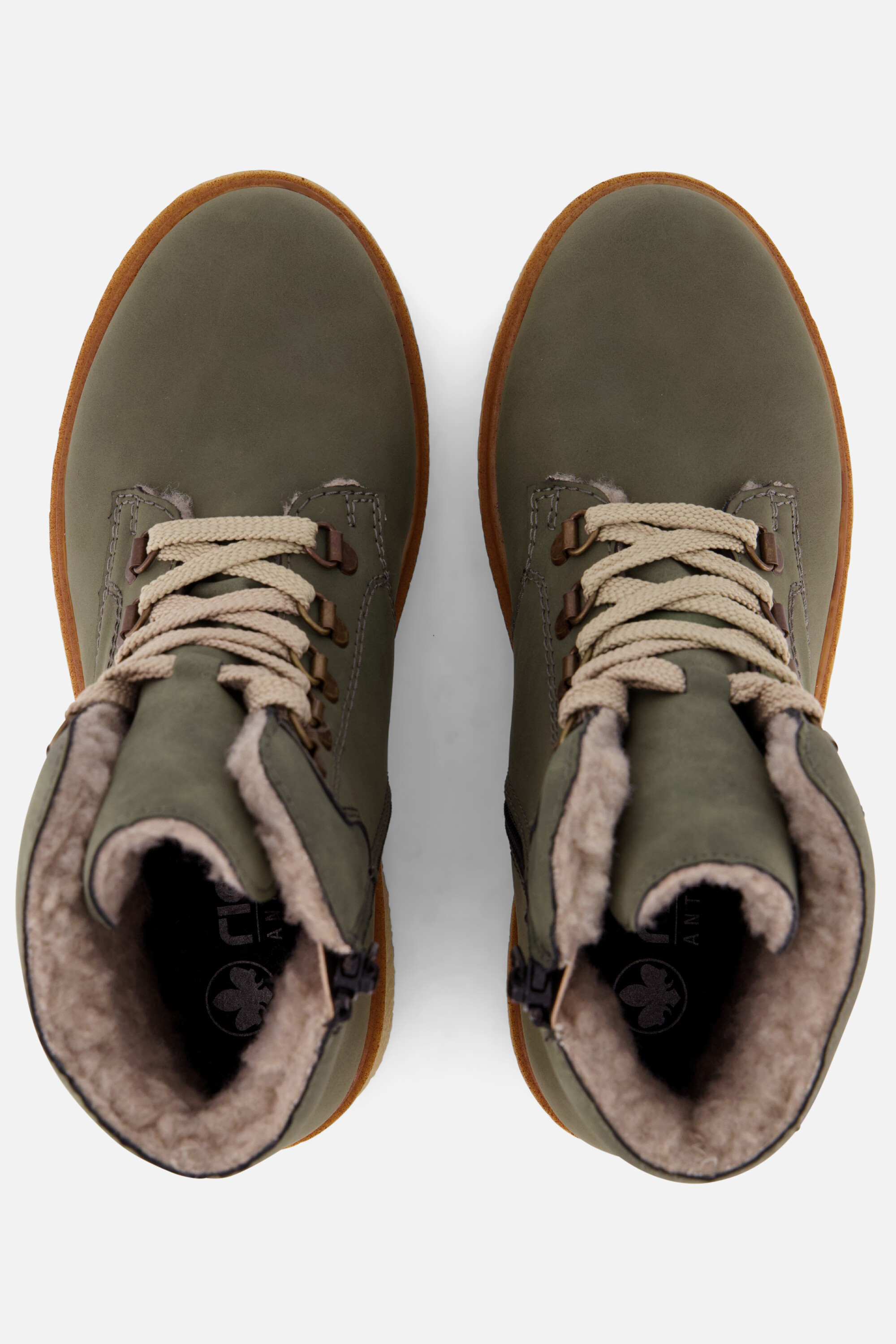 Rieker Veterboots groen Suede afbeelding 2