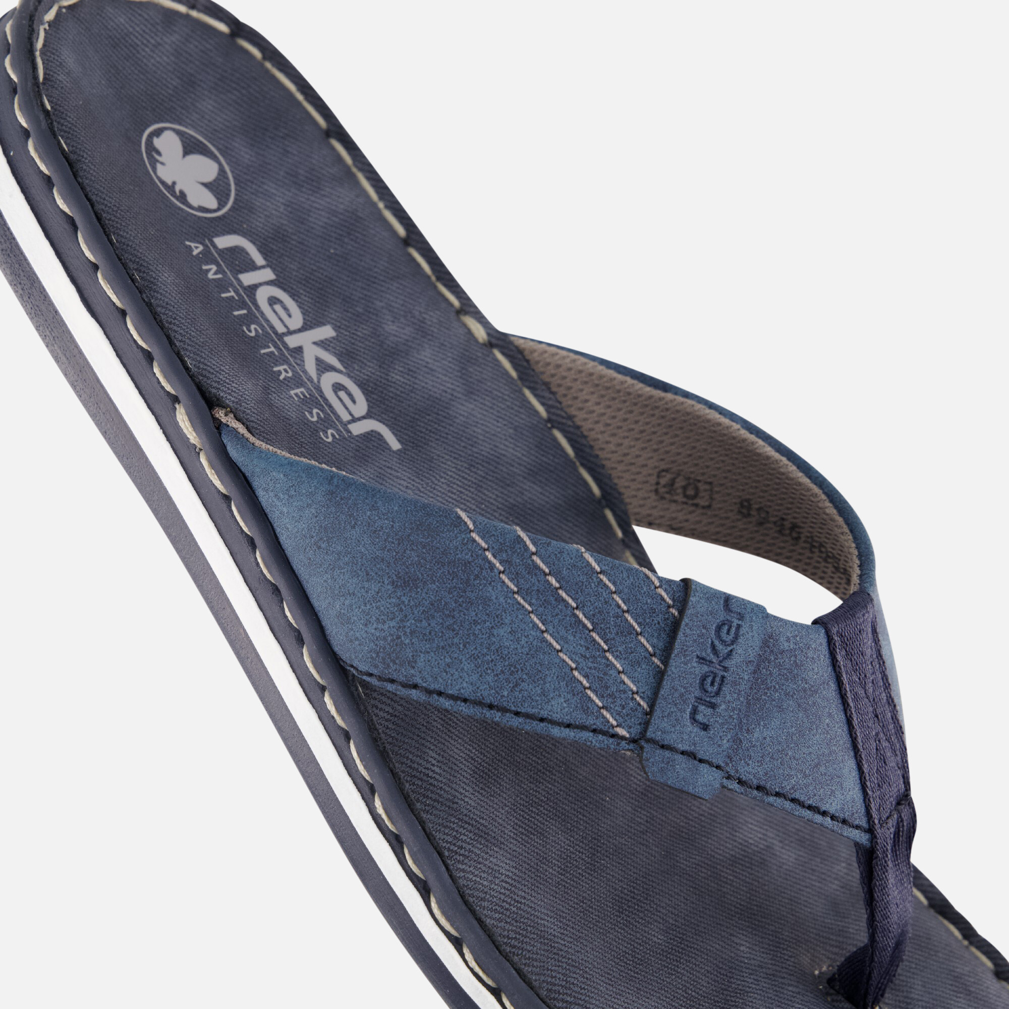 Rieker Morelia Slippers blauw Imitatieleer afbeelding 3