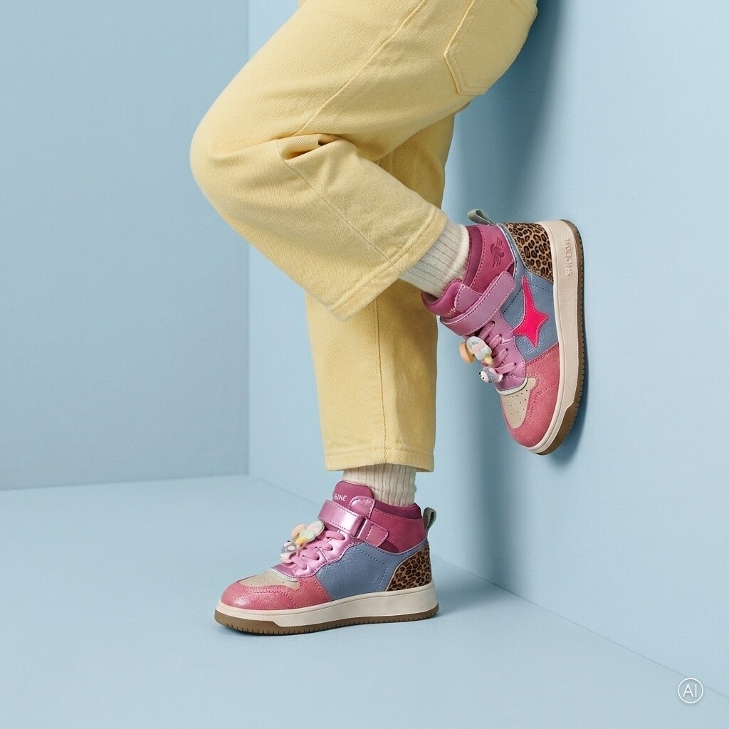 Shoesme Shoesme New Outsole Sneakers roze Leer