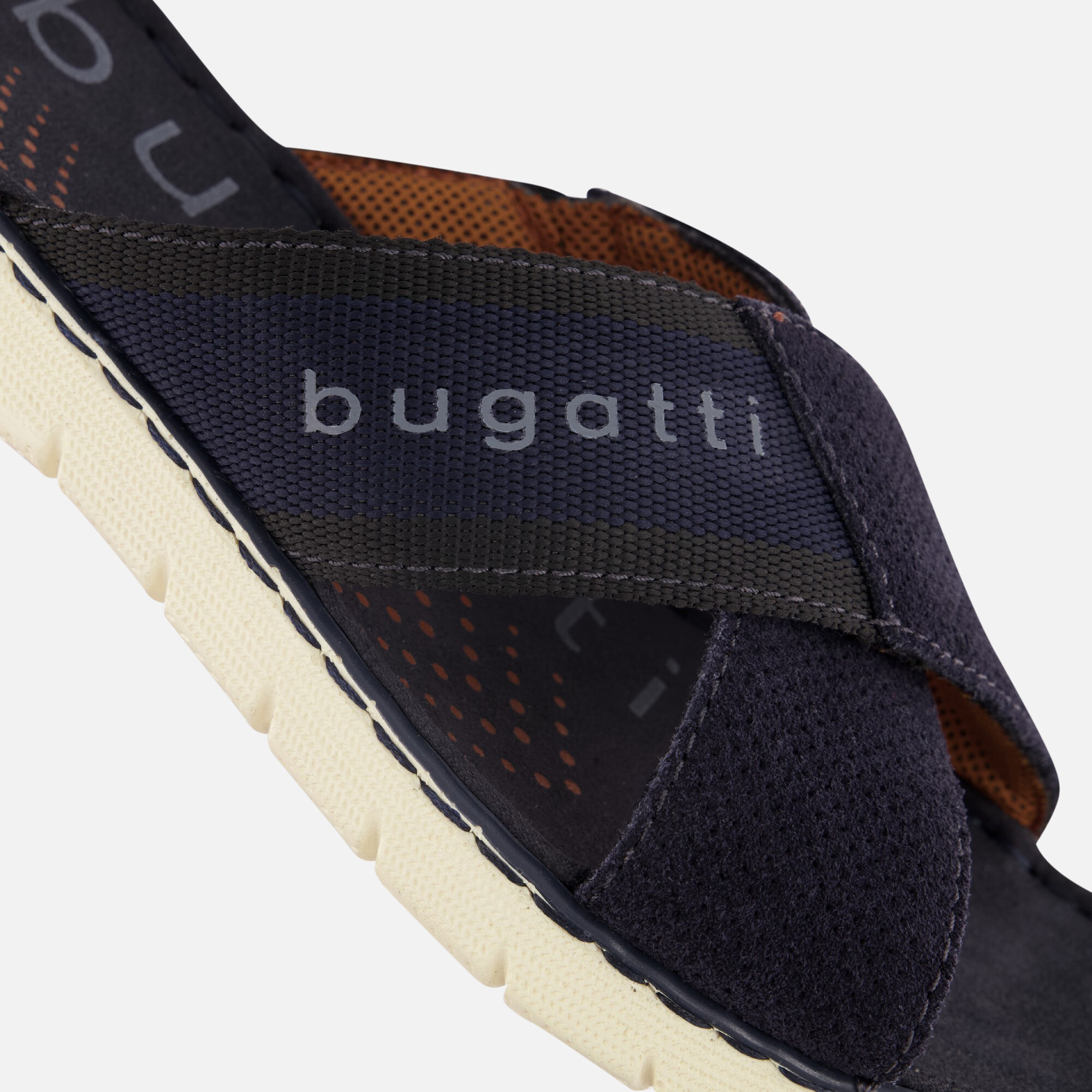 Bugatti Slippers blauw Textiel afbeelding 3