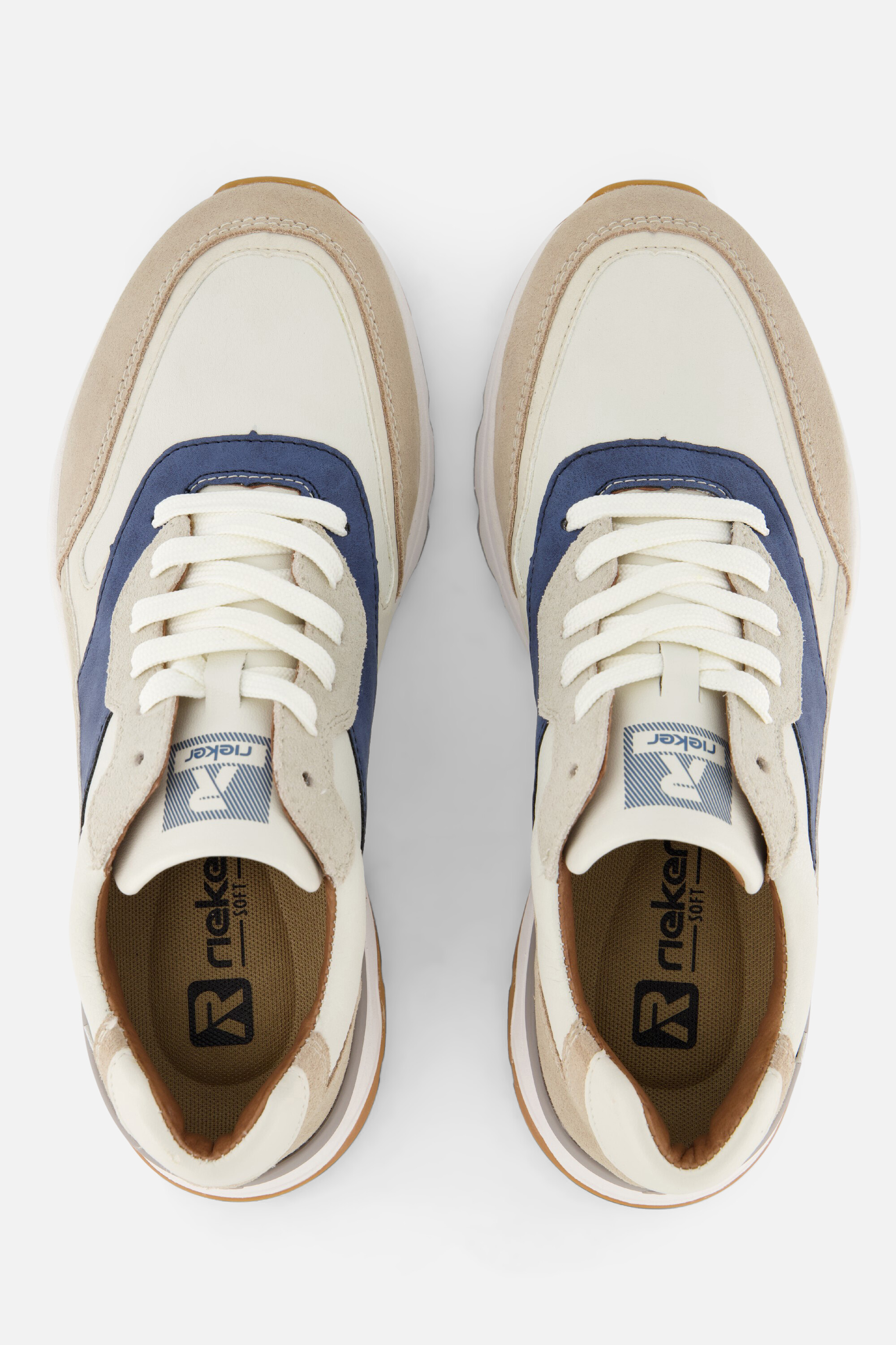 Rieker Evolution Sneakers beige Suede afbeelding 3