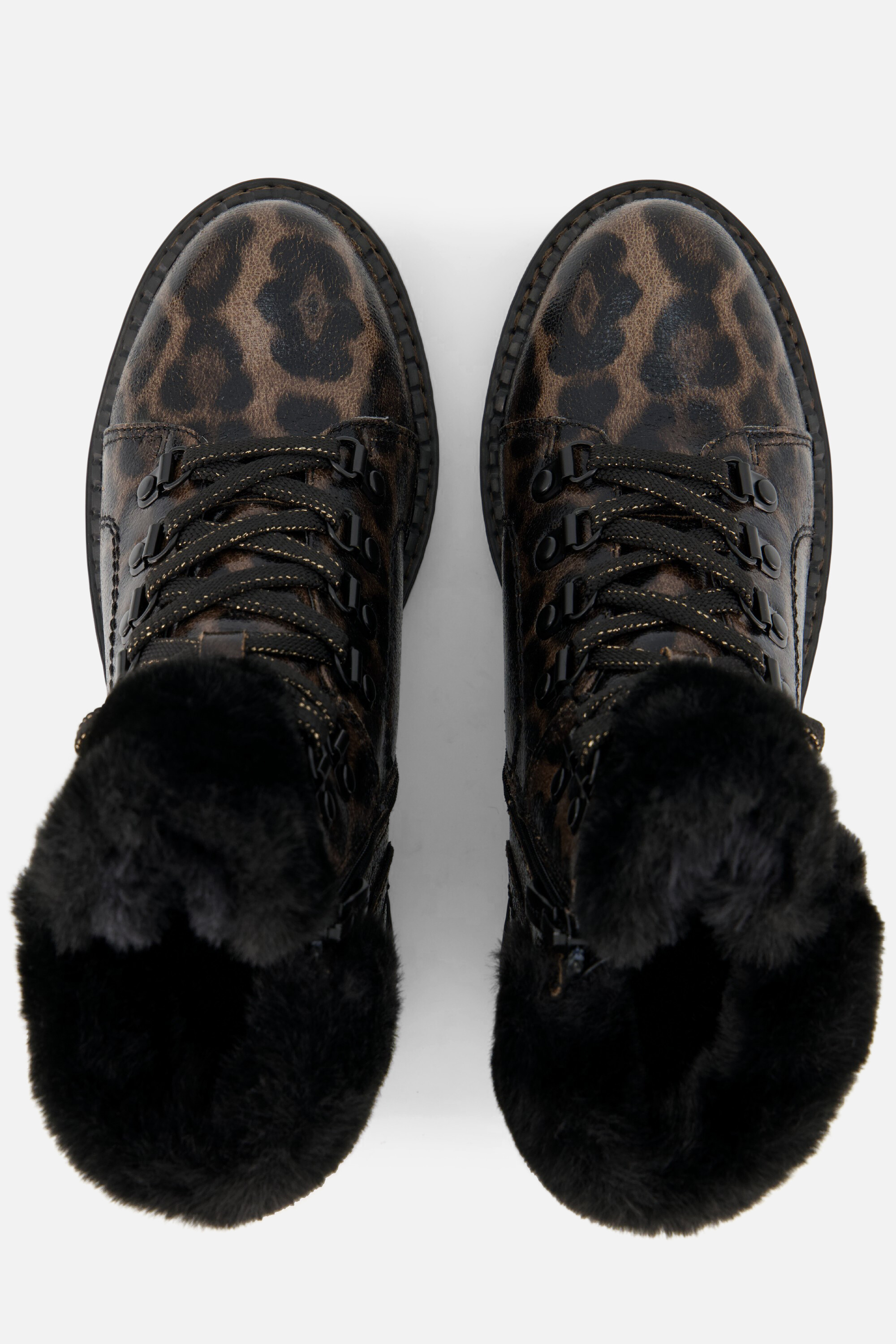 Tamaris Leopard Veterboots zwart Textiel afbeelding 2