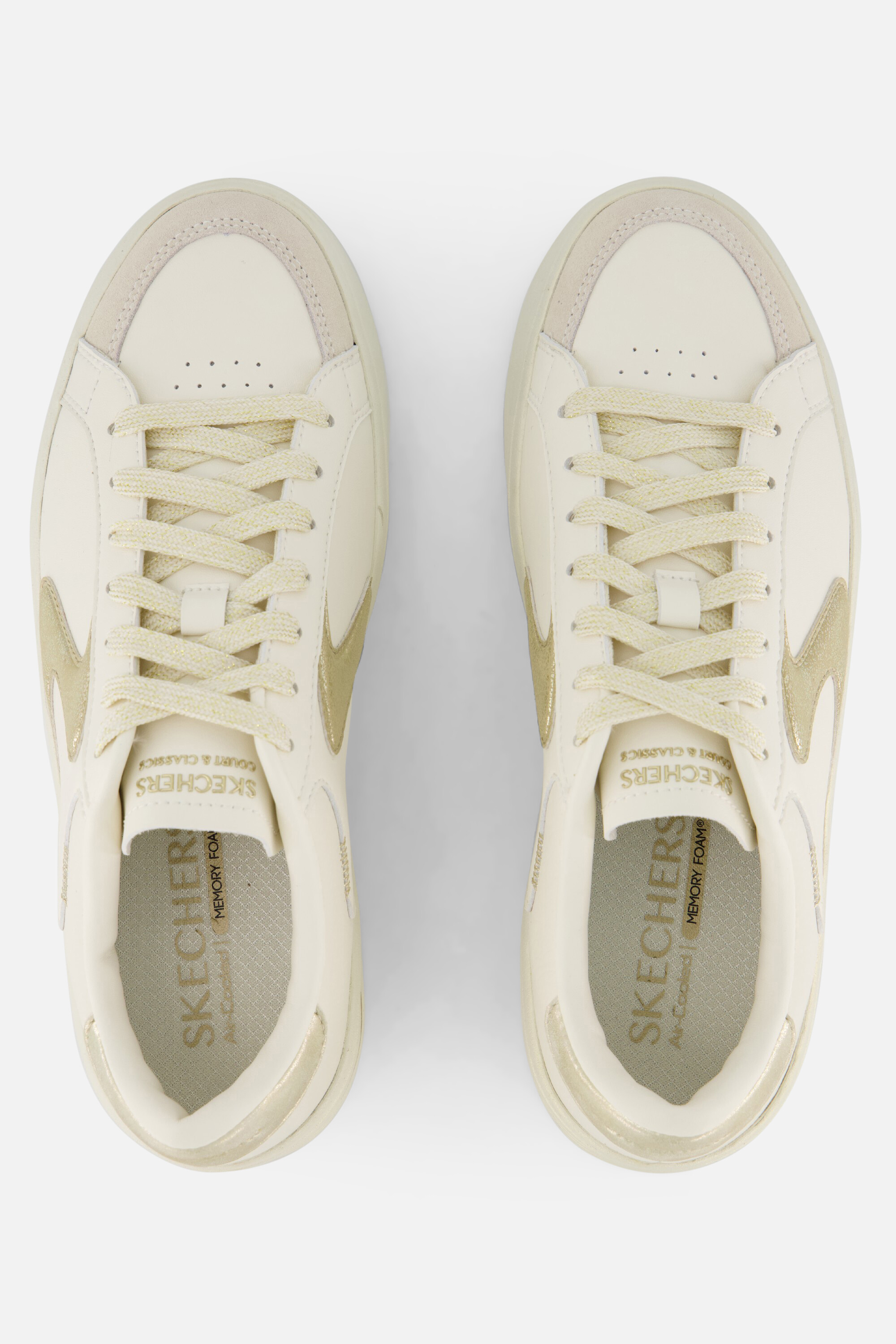 Skechers Hiland Wedge Sneakers beige Synthetisch afbeelding 3