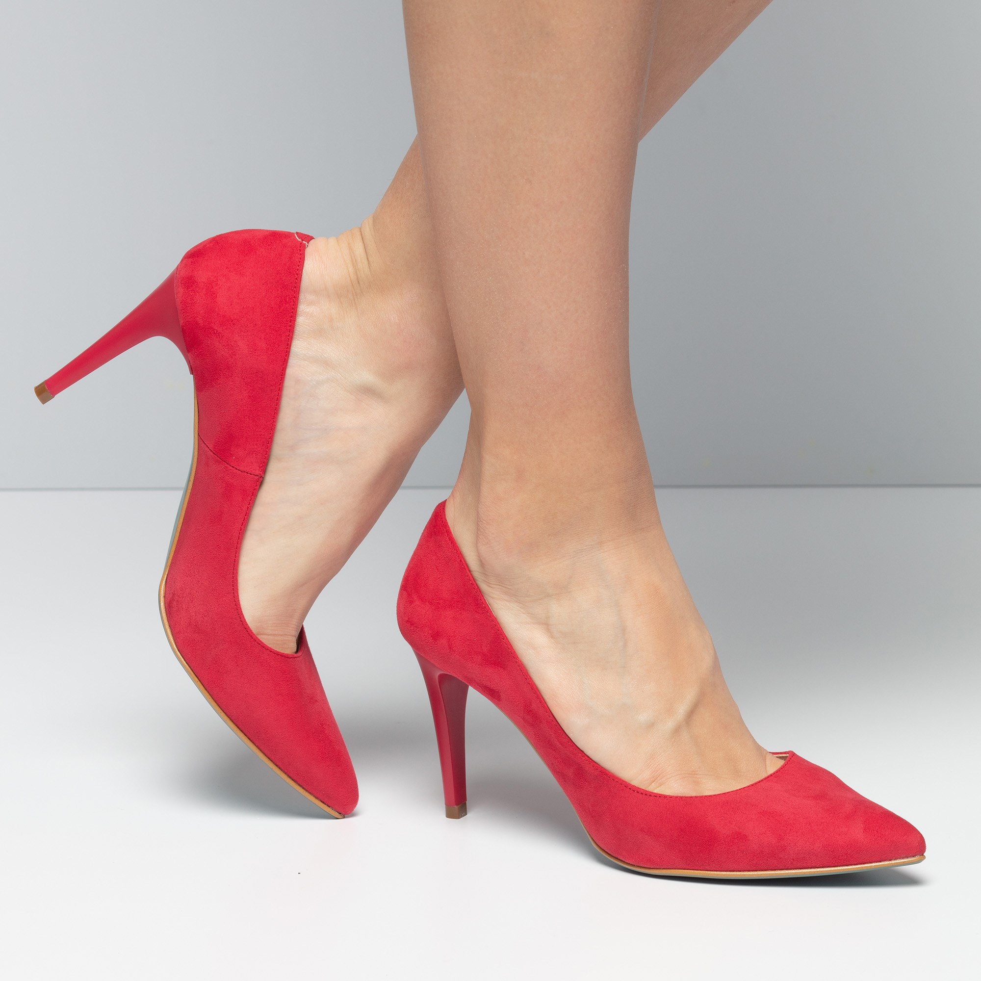Giulia Pumps rood Imitatiesuede afbeelding 3