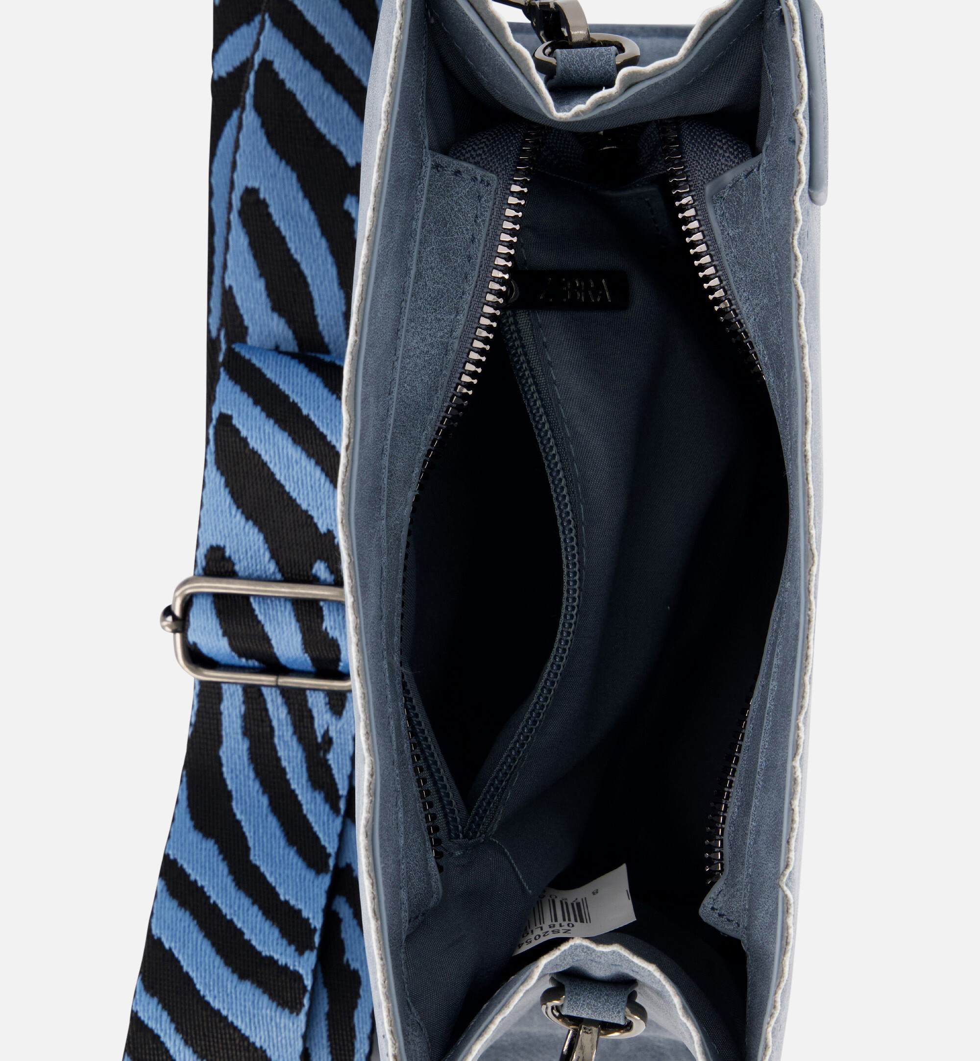 Zebra Merel Schoudertas blauw Imitatieleer afbeelding 2