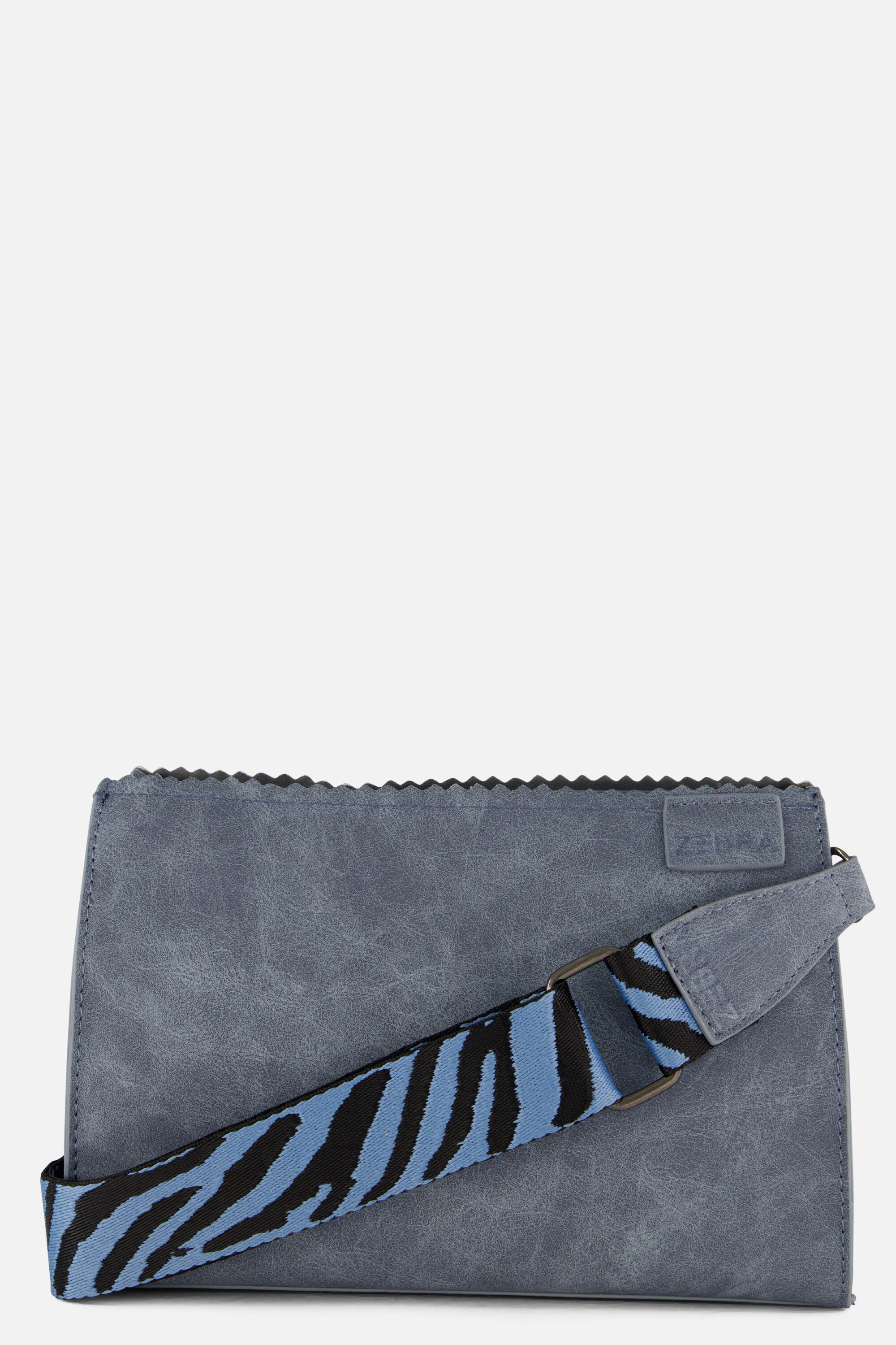 Zebra Merel Schoudertas blauw Imitatieleer afbeelding 4