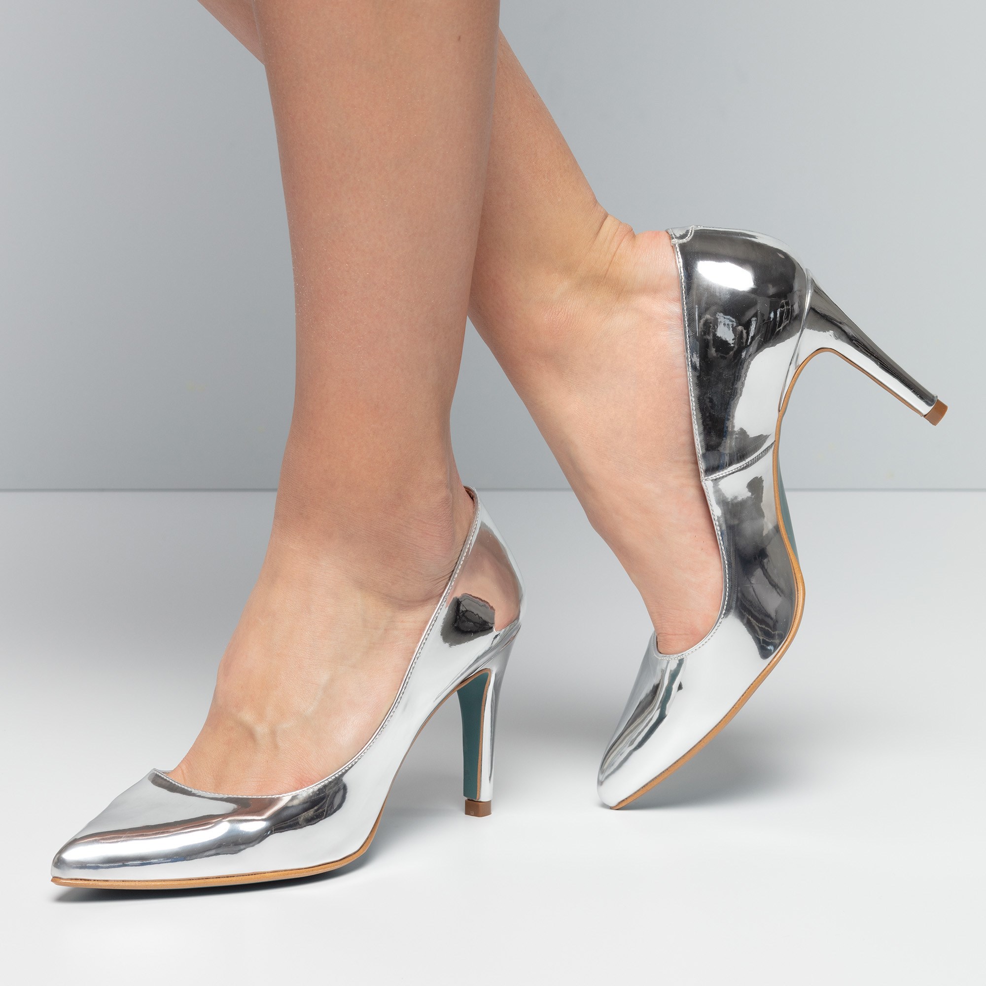 Giulia Pumps zilver Imitatieleer afbeelding 3
