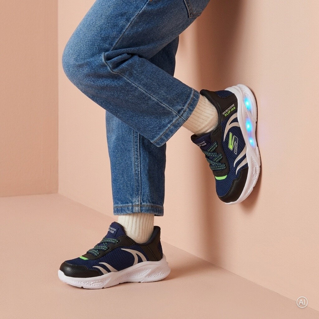 Skechers Skechers Meteor Lights Slip-ins Sneakers blauw