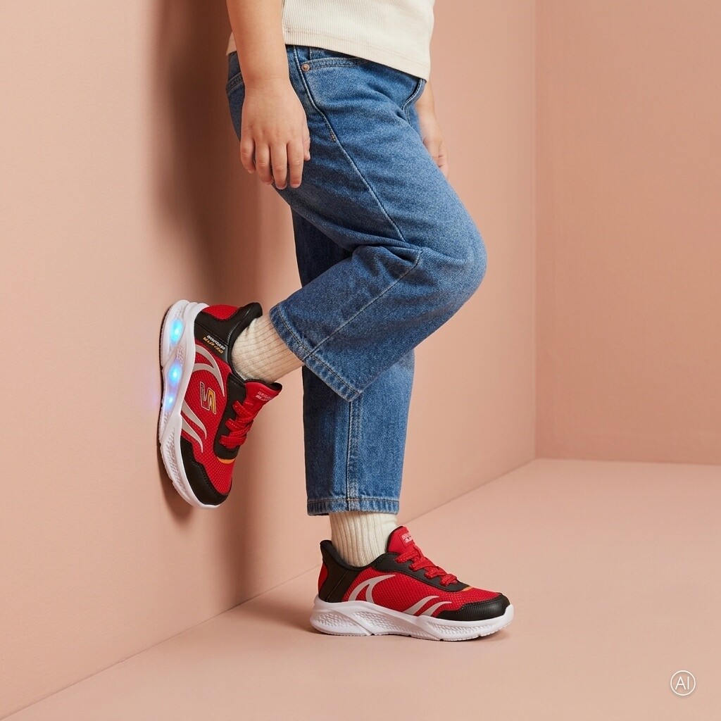 Skechers Skechers Meteor Lights Slip-ins Sneakers rood