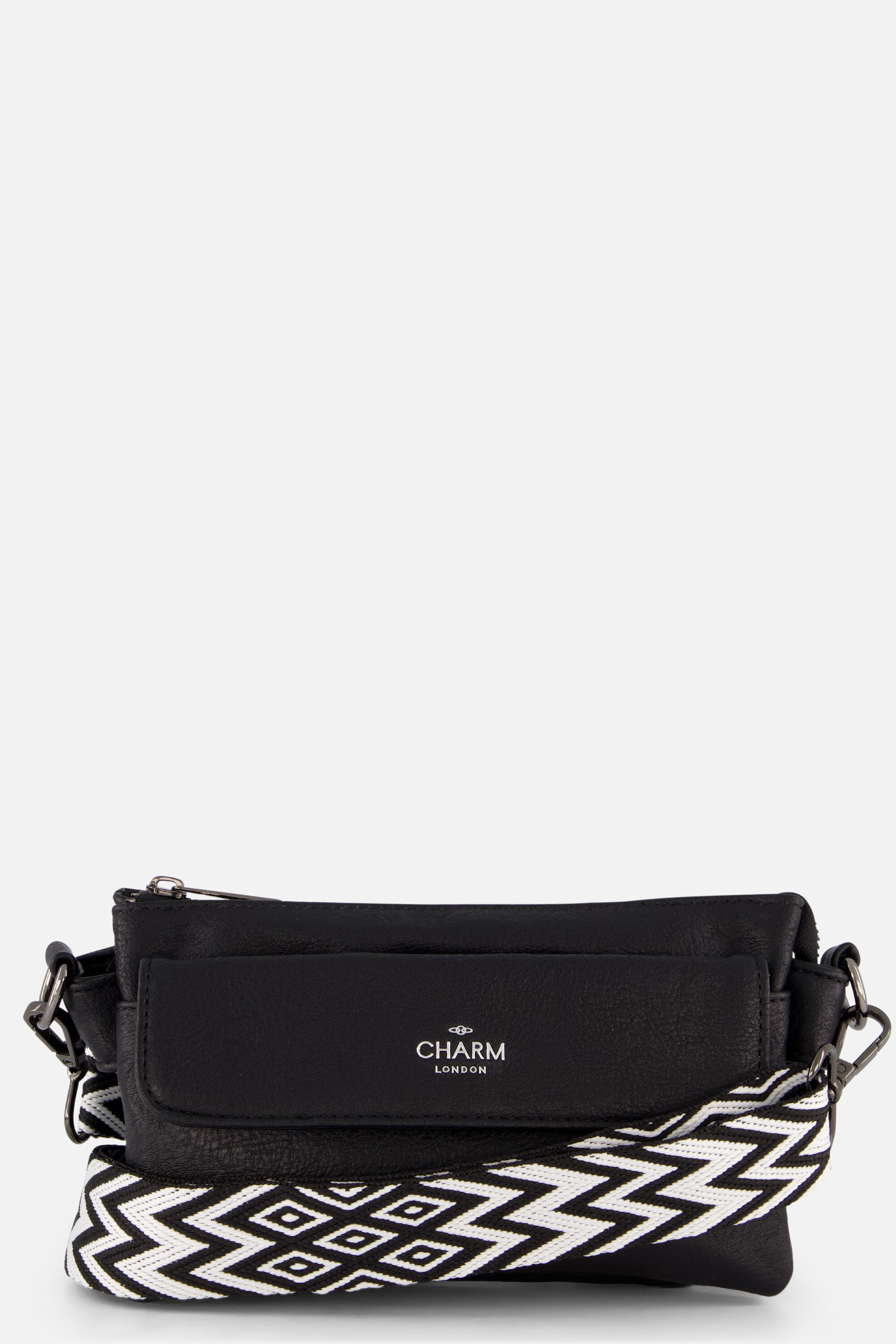 Charm London Schoudertas zwart afbeelding 3