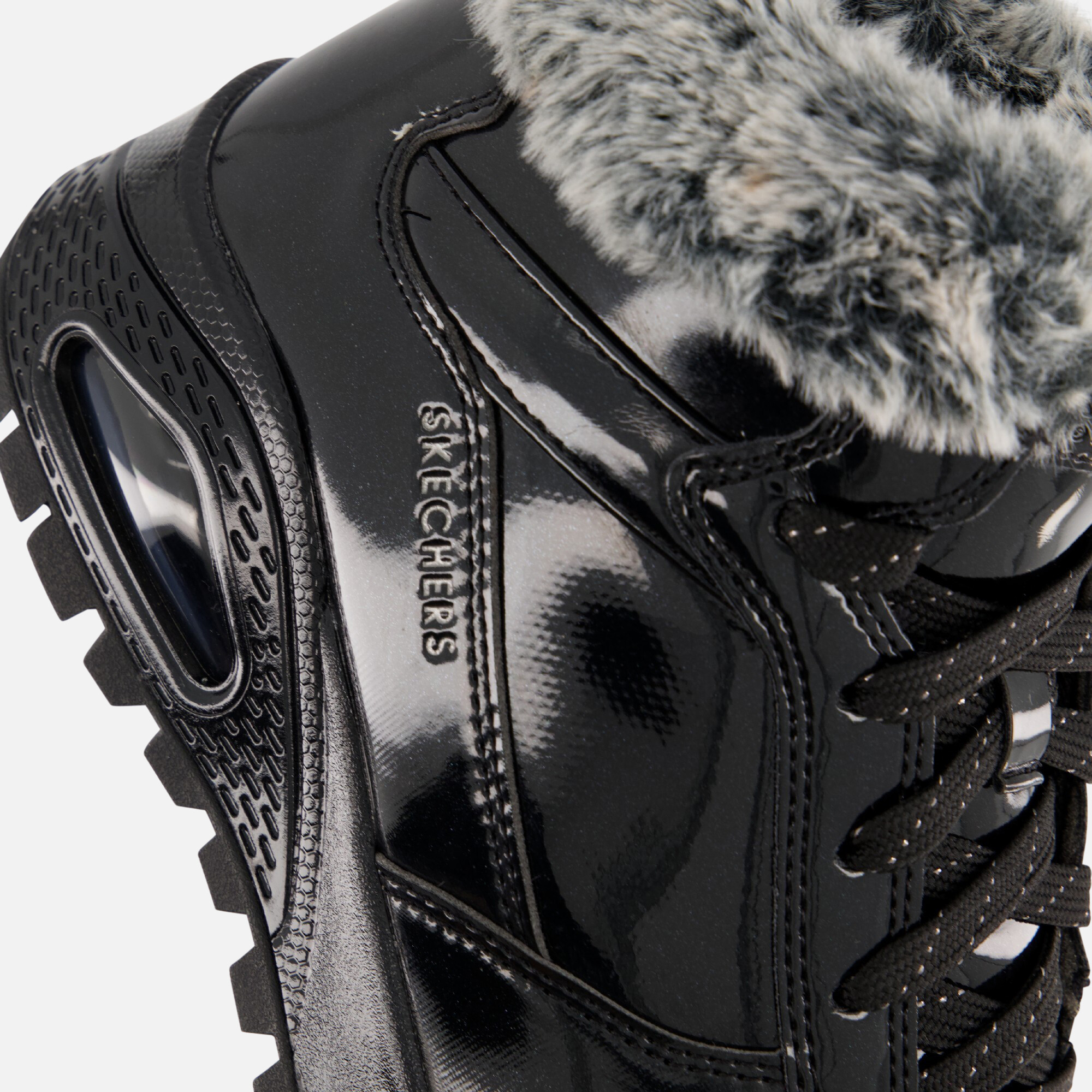 Skechers Uno Rugged Veterboots zwart lak afbeelding 4