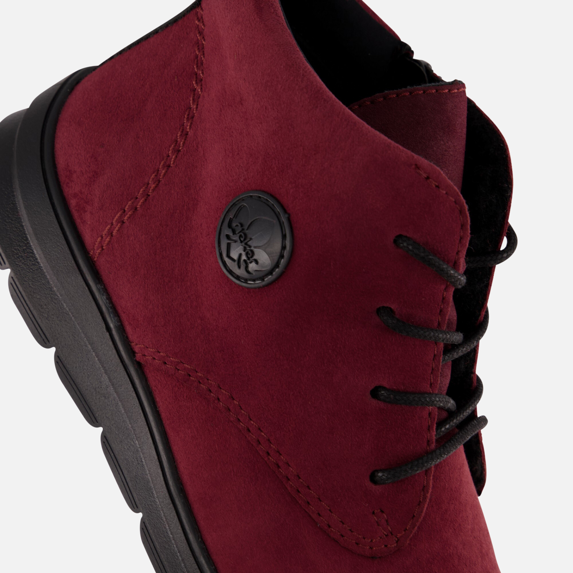 Rieker Veterboots bordeaux Suede afbeelding 4