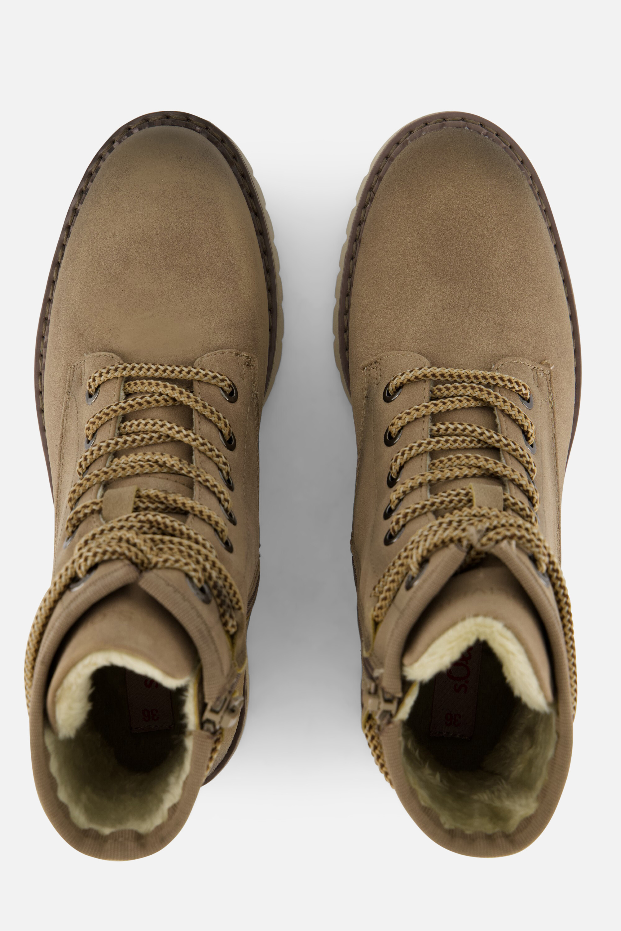 S.Oliver Veterboots taupe Synthetisch afbeelding 2
