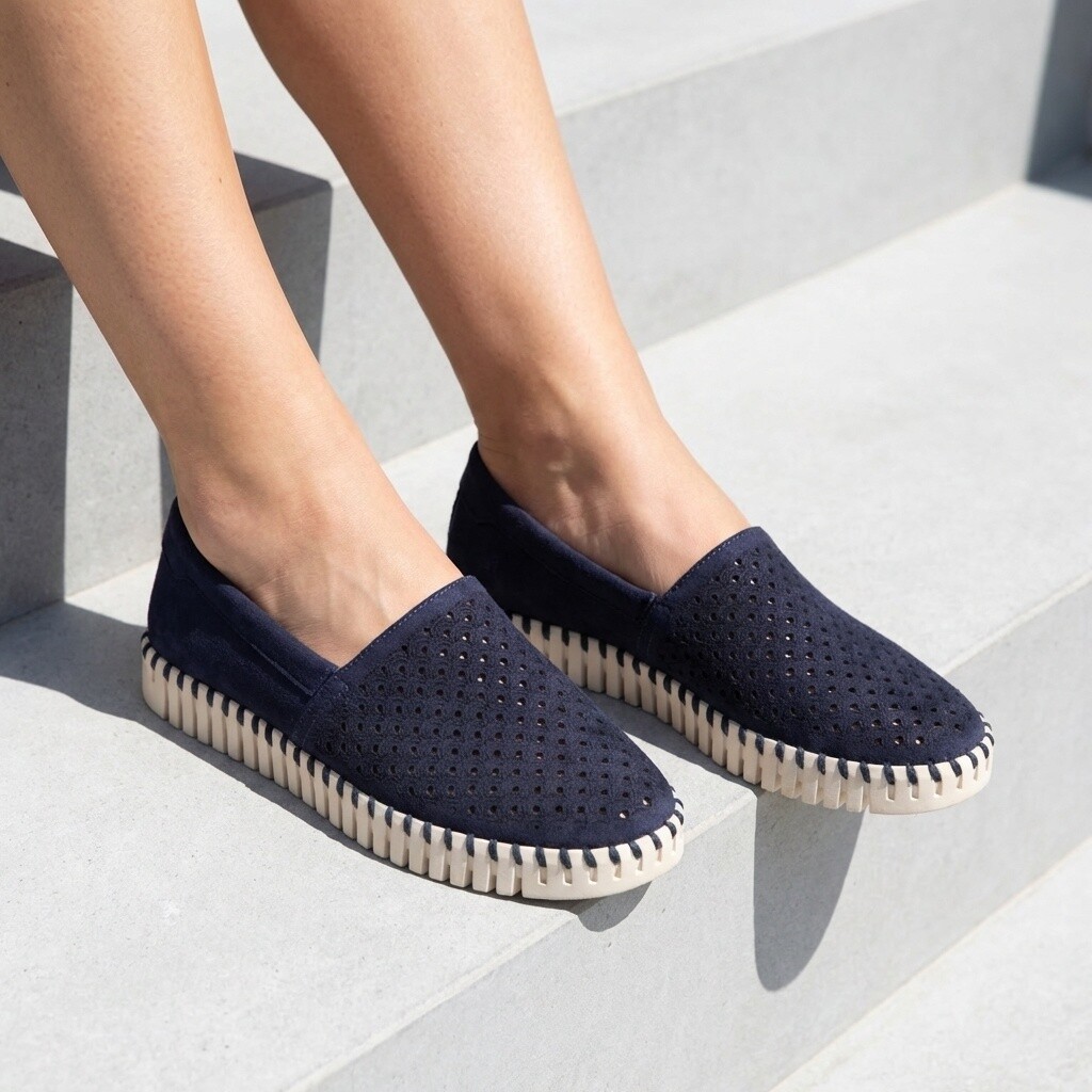 Ilse Jacobsen Ilse Jacobsen Instappers blauw Textiel