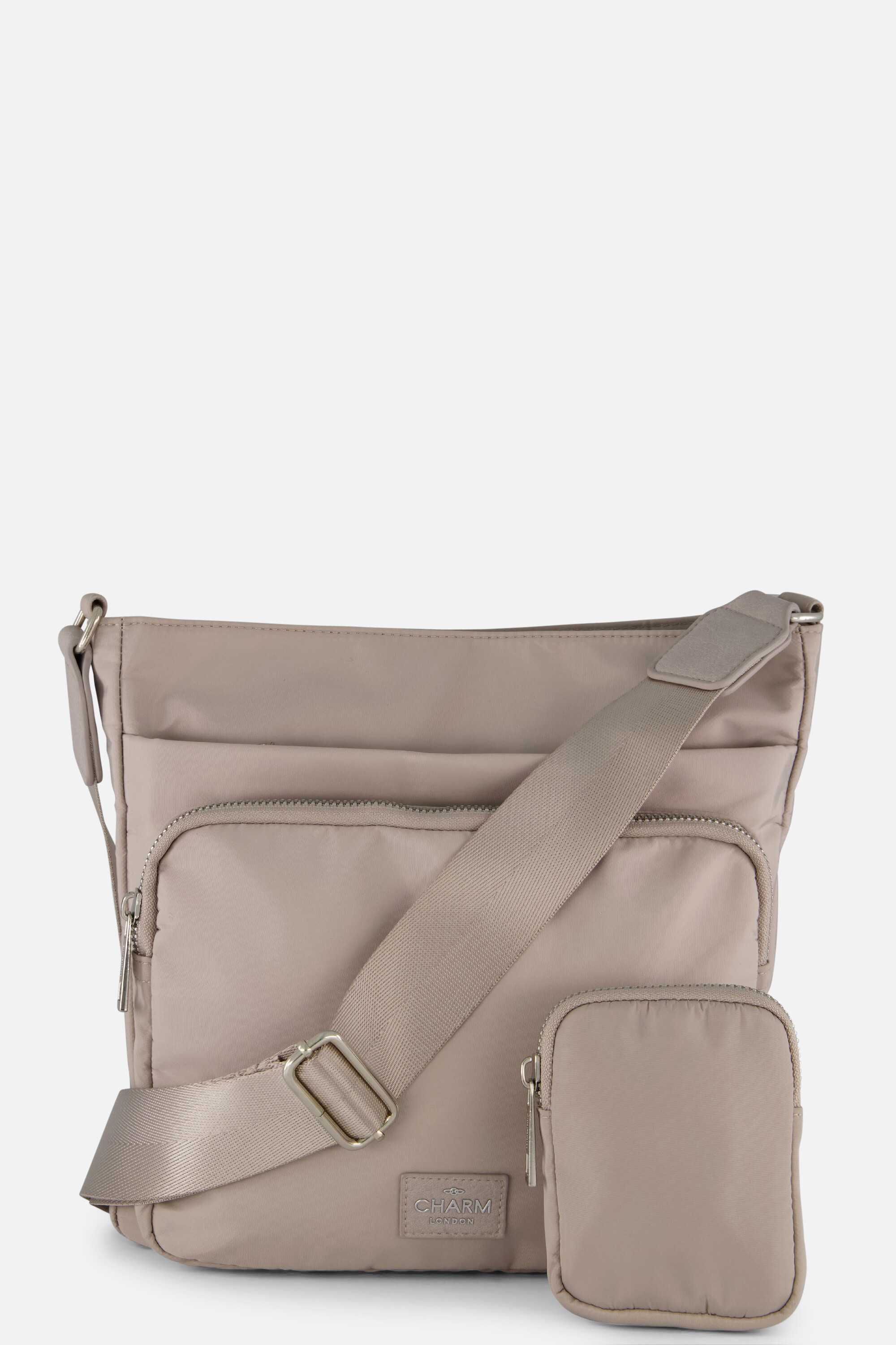 Charm Schoudertas grijs Nylon afbeelding 3