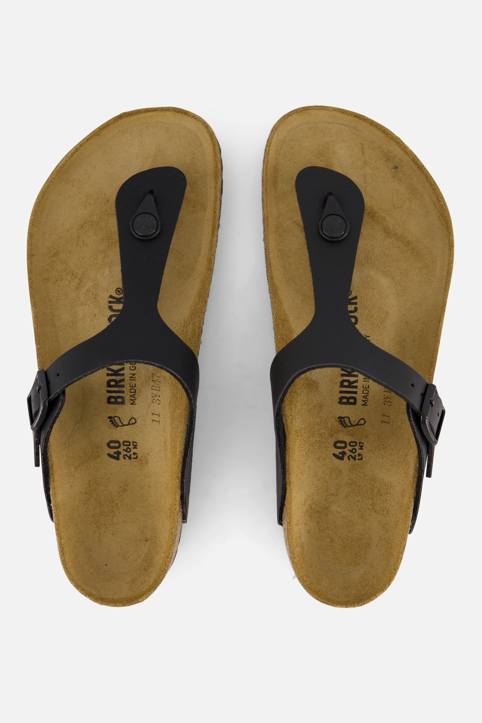 Birkenstock Gizeh Slippers zwart Imitatileer afbeelding 2