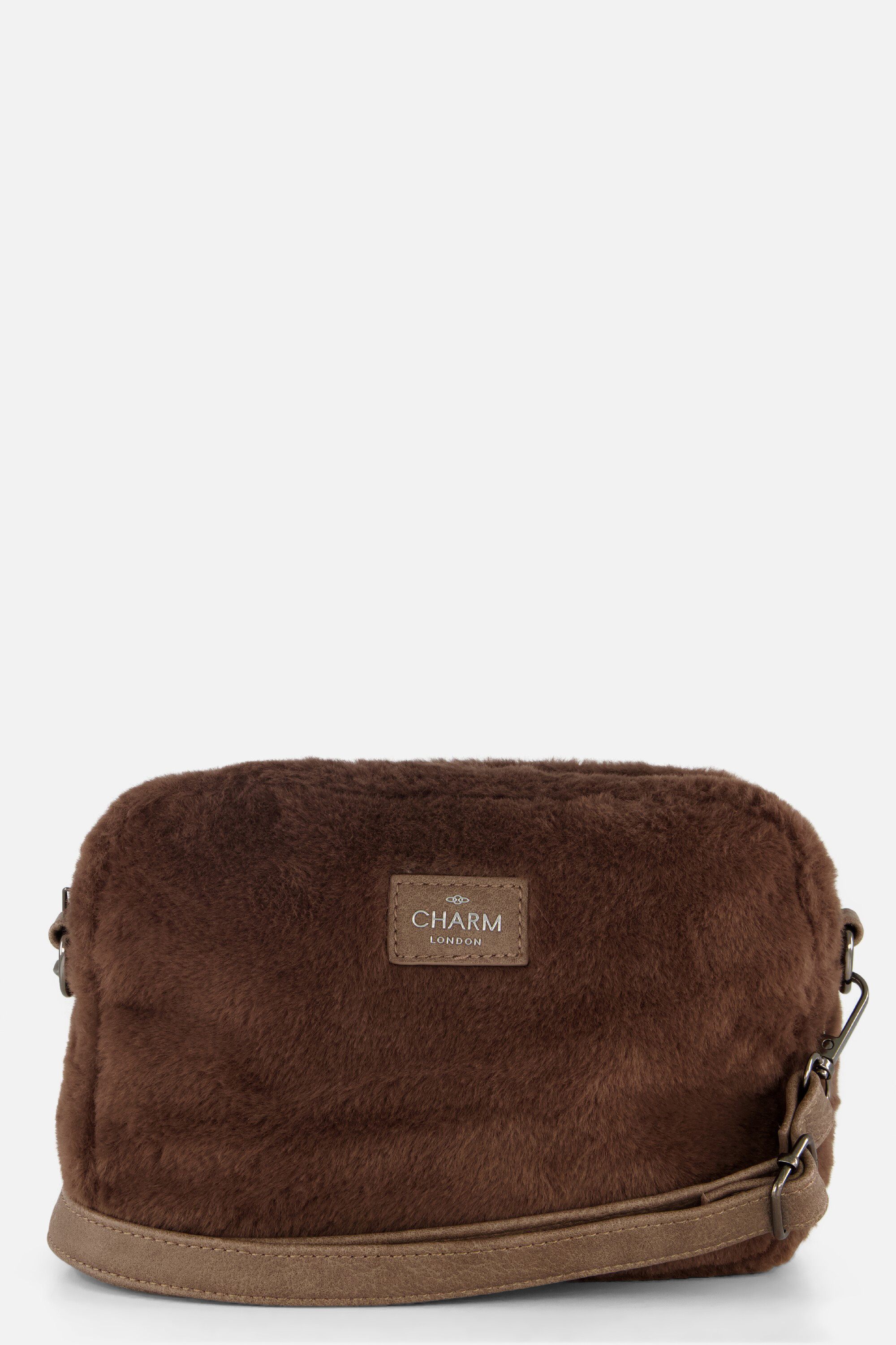 Charm Alaska Crossbody tas bruin Textiel afbeelding 3