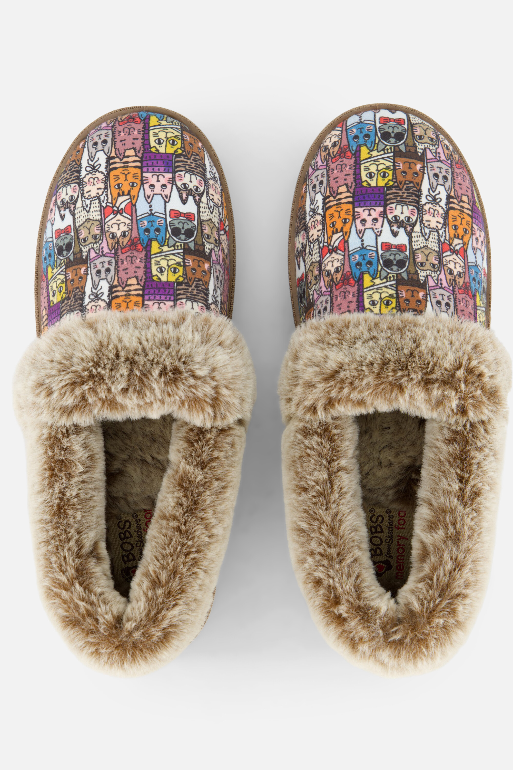 Skechers Bobs Too Cozy Chic Cat Pantoffels taupe afbeelding 2