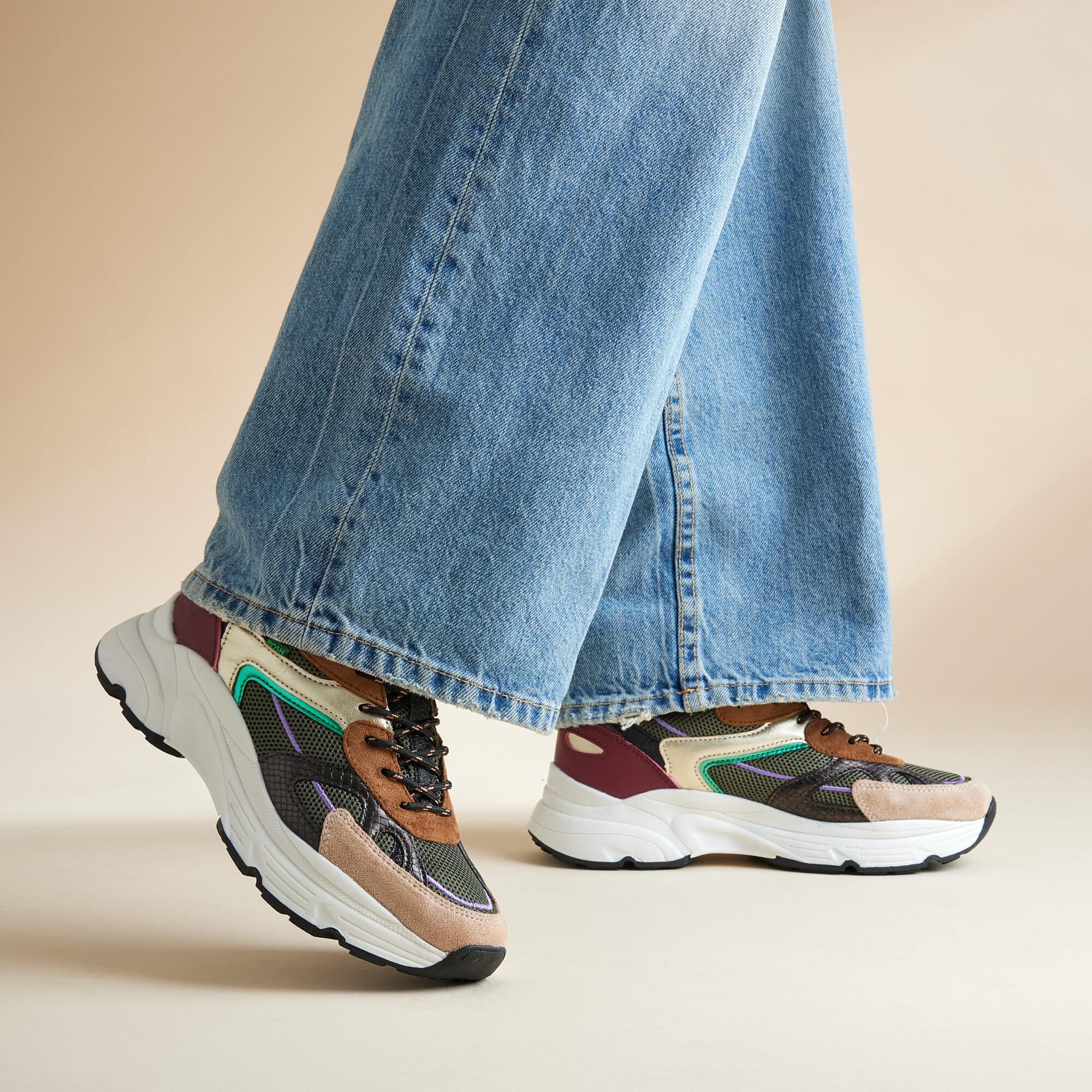 POSH by Poelman POSH by Poelman Sneakers bruin Synthetisch