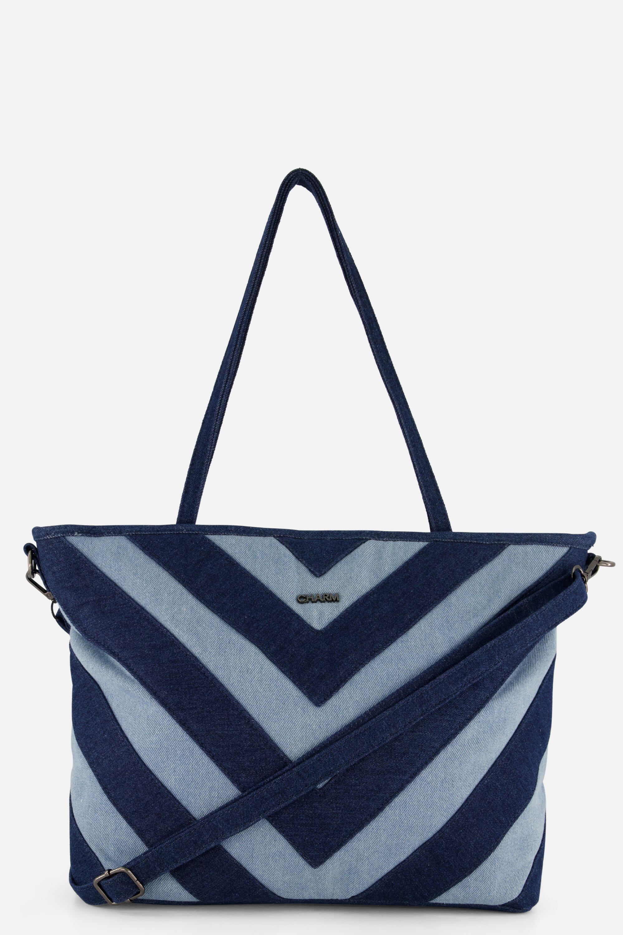 Charm Shopper Denim blauw Canvas afbeelding 3