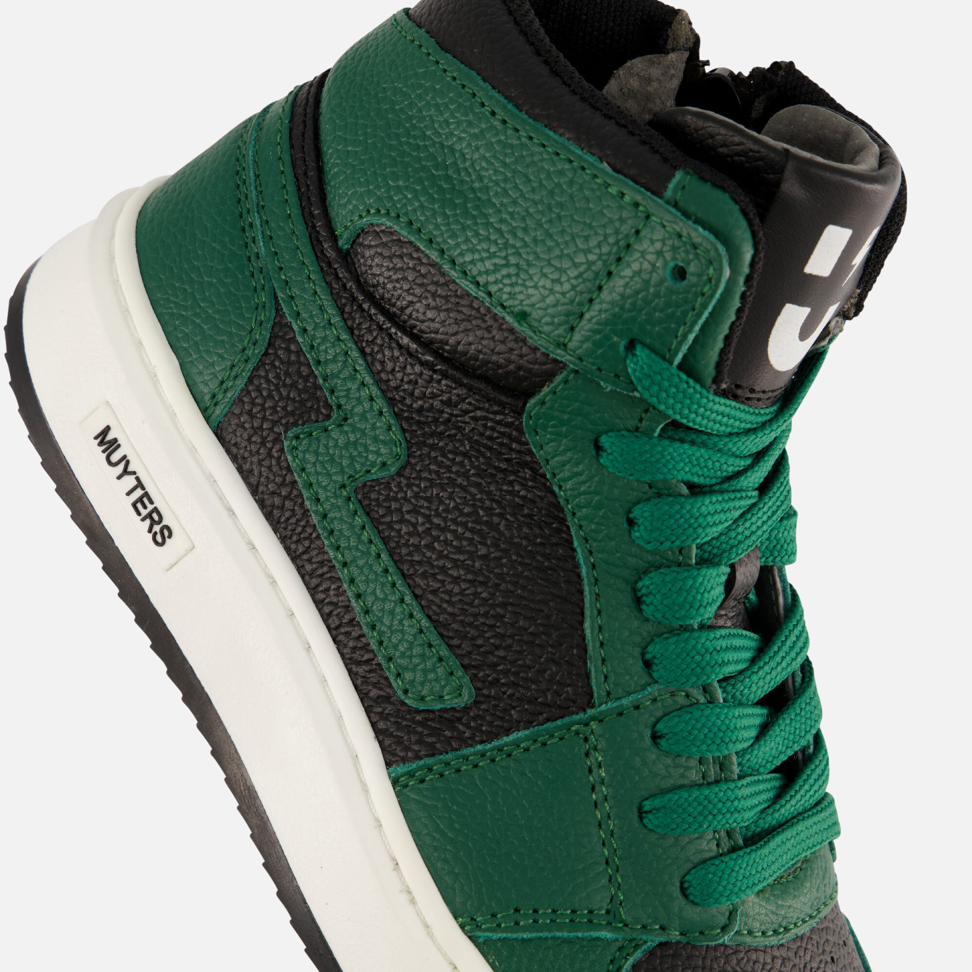 Muyters hoge Sneakers groen Leer afbeelding 4
