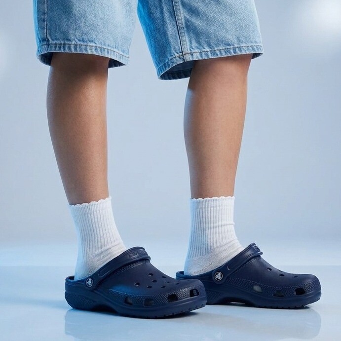 Crocs Crocs Classic Clogs Slippers blauw Rubber