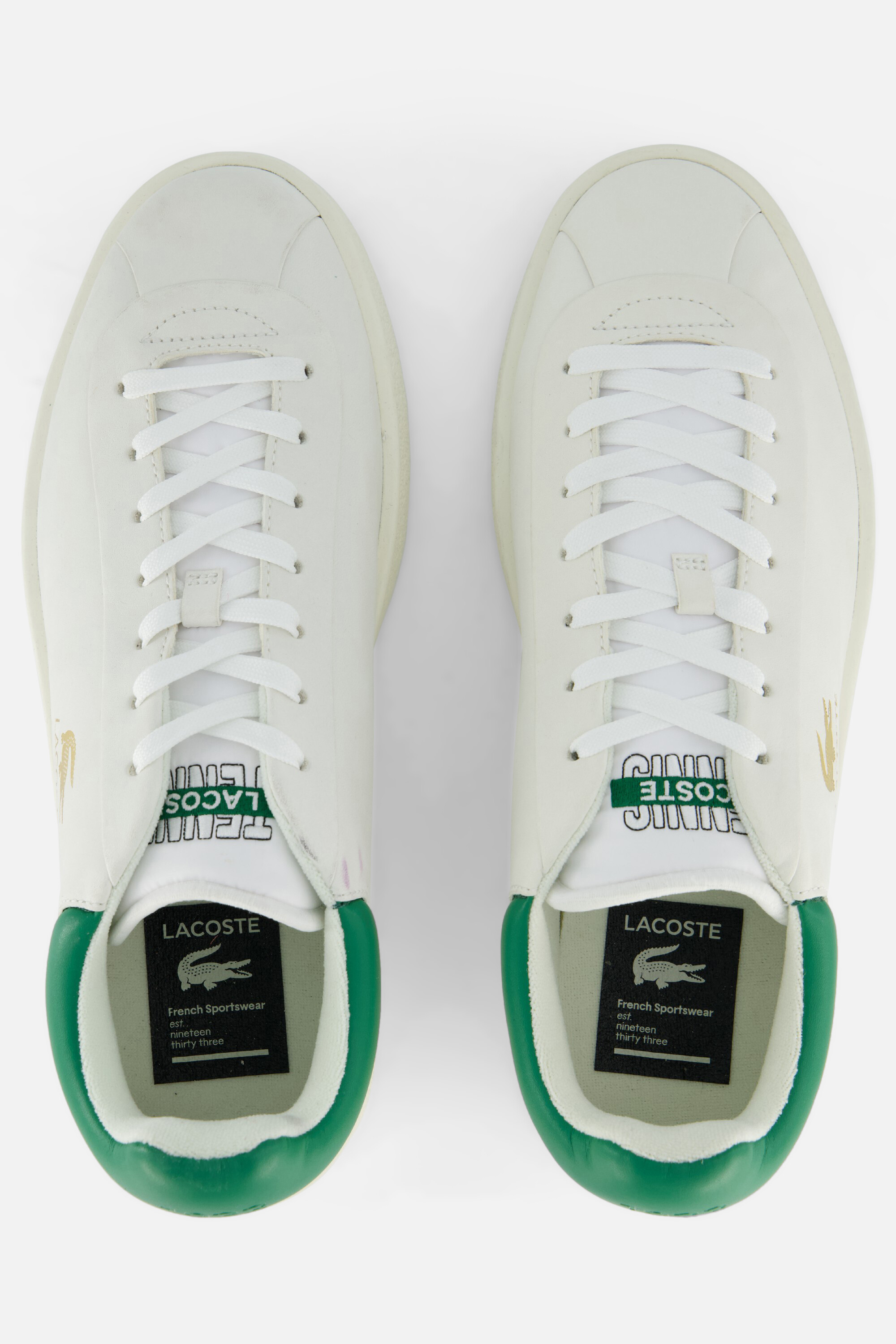Lacoste Baseshot Premium Sneakers wit Leer afbeelding 2